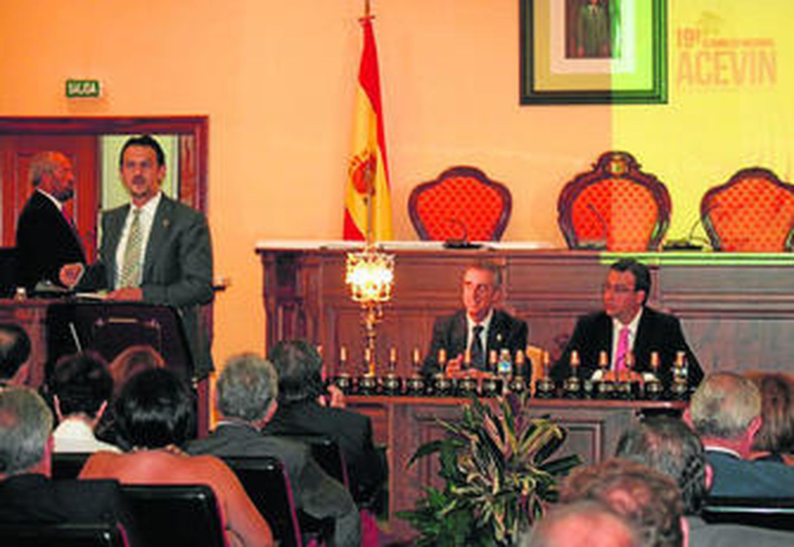 Un momento de la inauguración de la asamblea de Acevin.