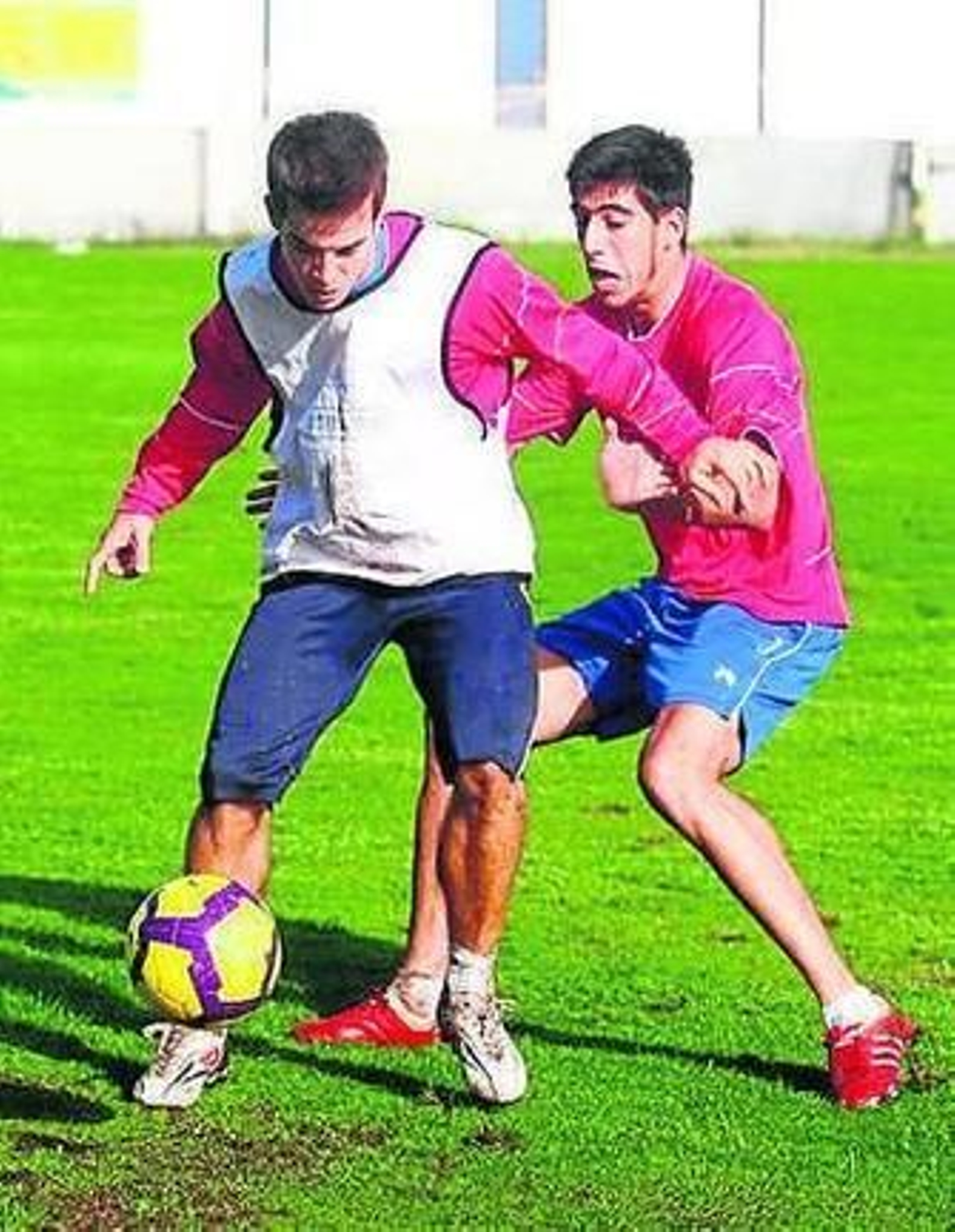 Álvaro, durante el entreno de ayer.