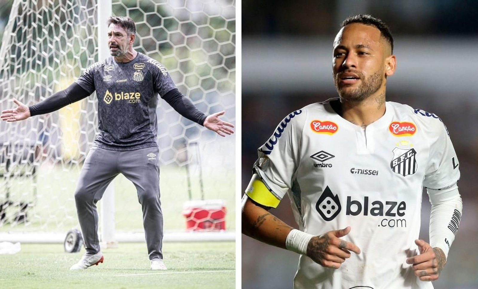 Belman y Neymar, en el Santos.