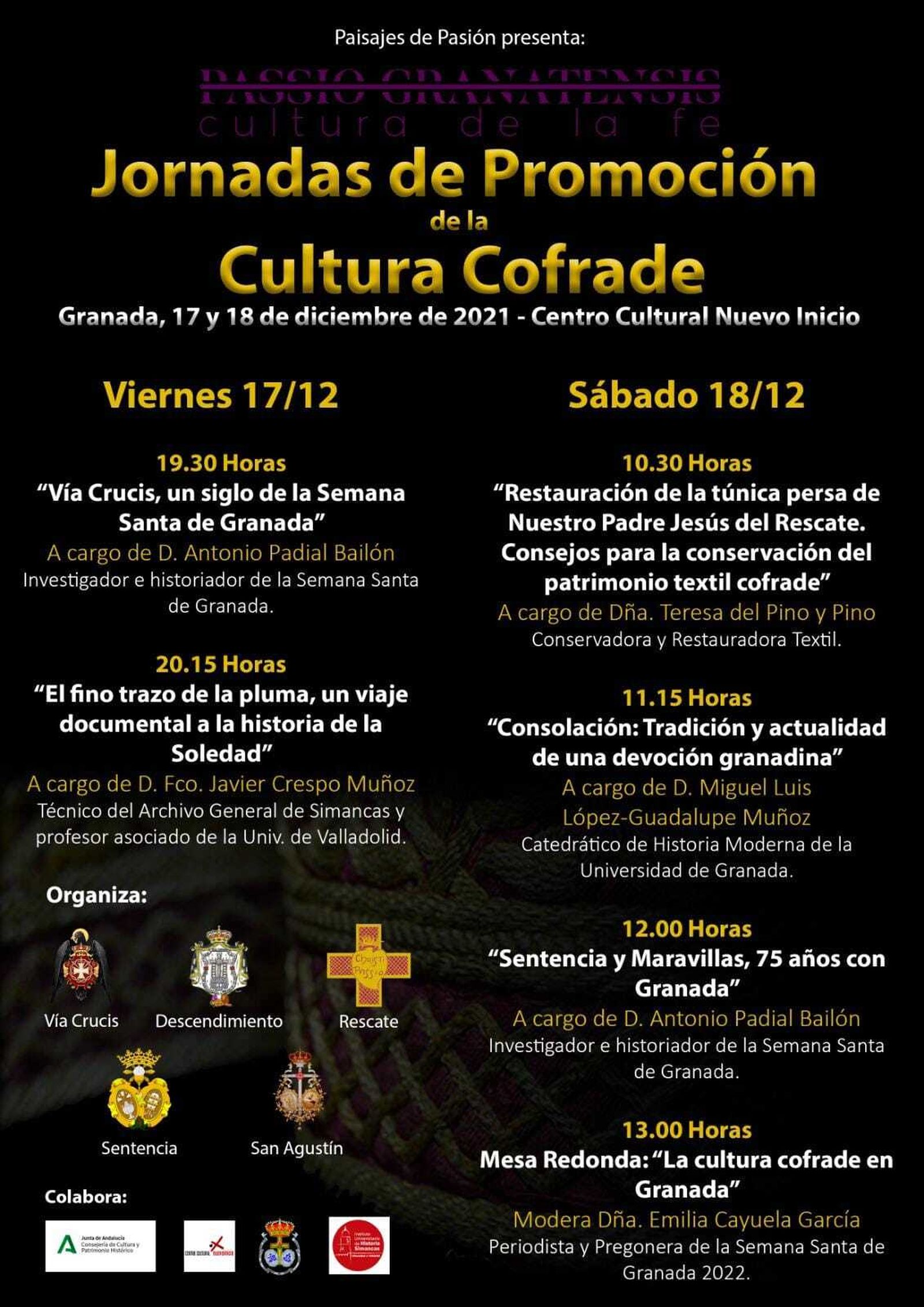 Cartel "Jornadas de Promoción de la Cultura Cofrade"