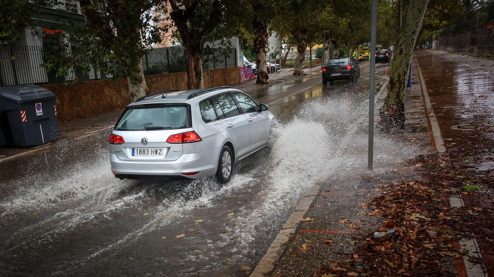 Caos en Jerez por los destrozos del temporal de viento