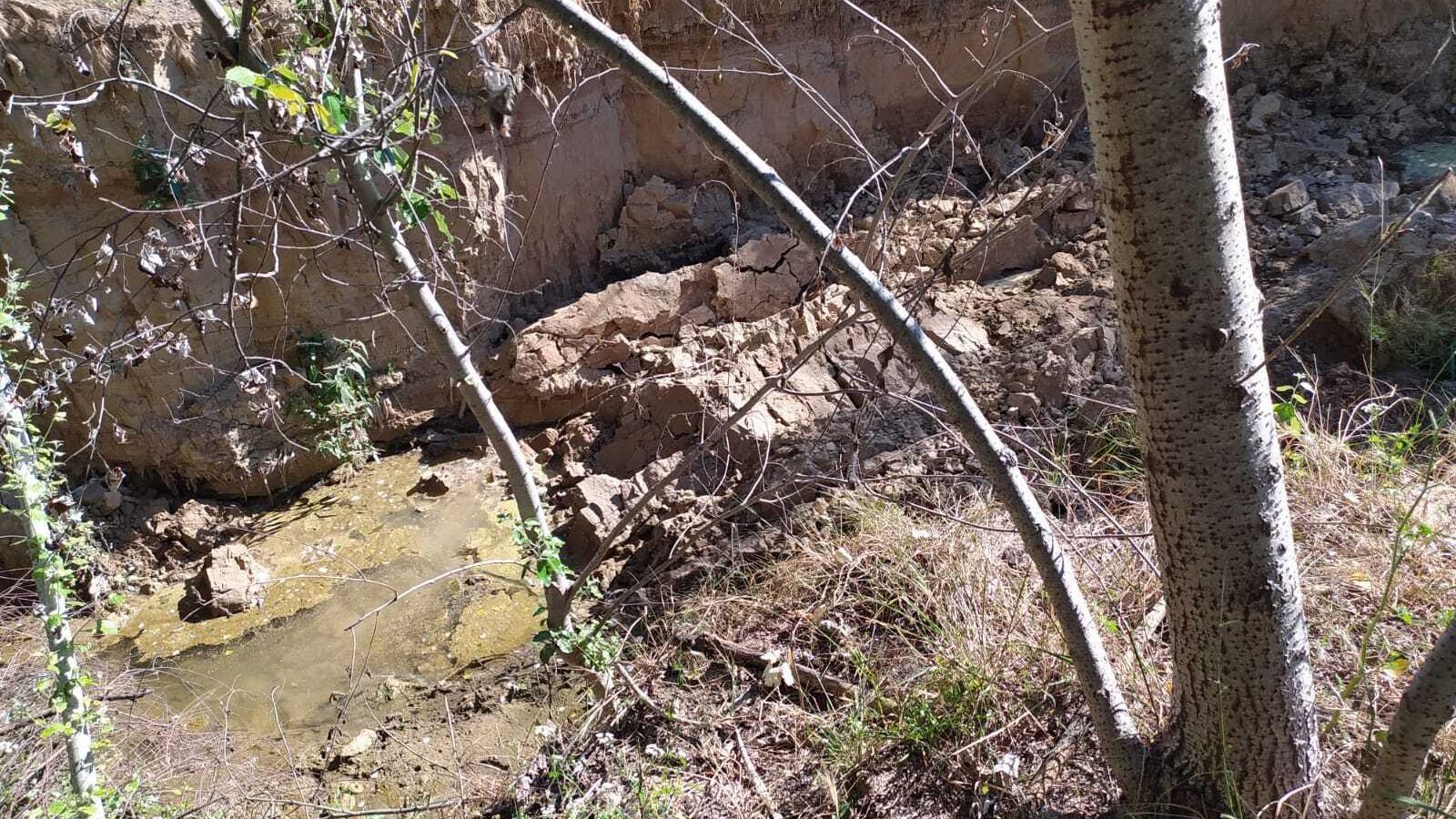 Estado del río en la zona de Molino de Martos. Estado del río en la zona de Molino de Martos.