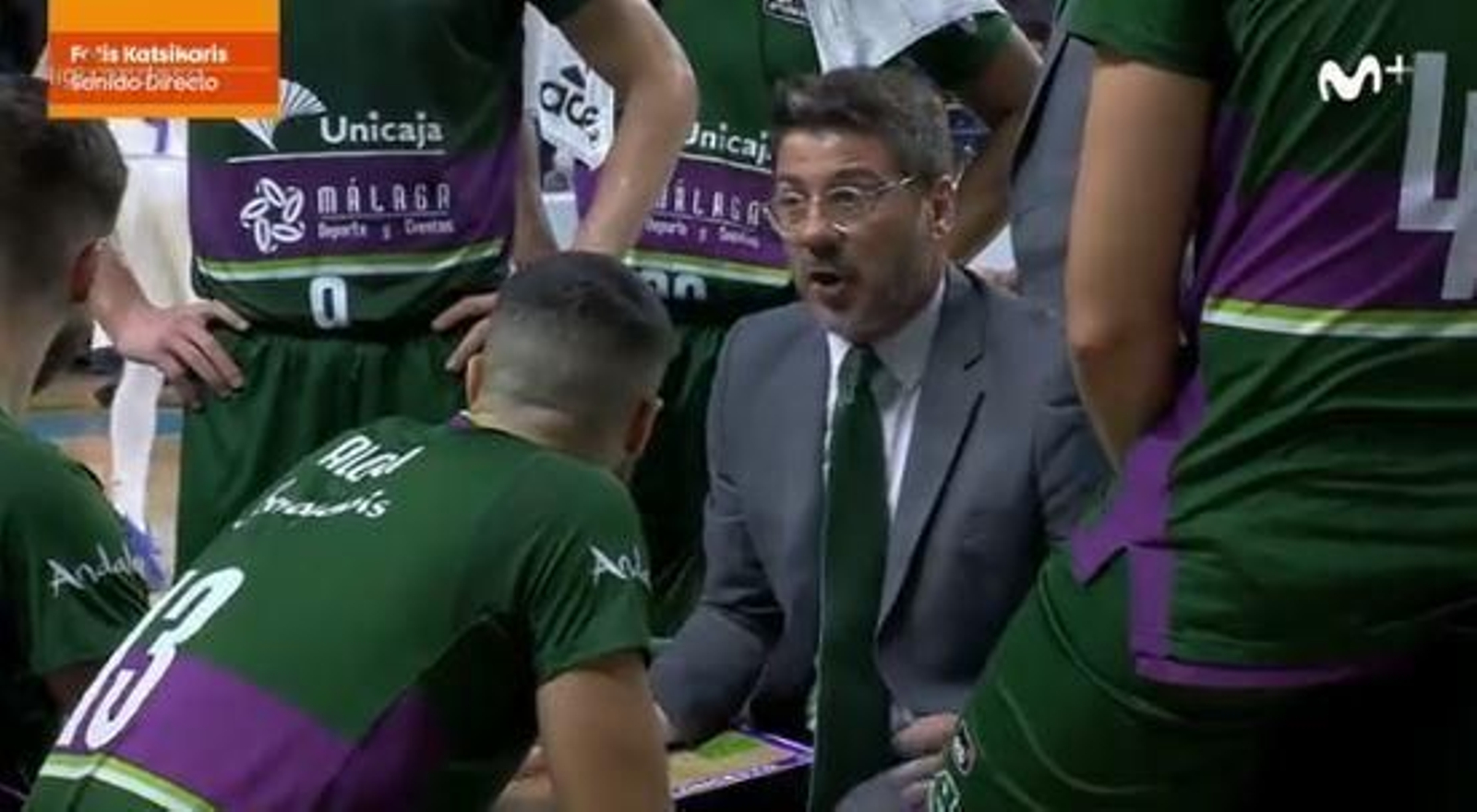Fotis Katsikaris, en un tiempo muerto en el WiZink Center.