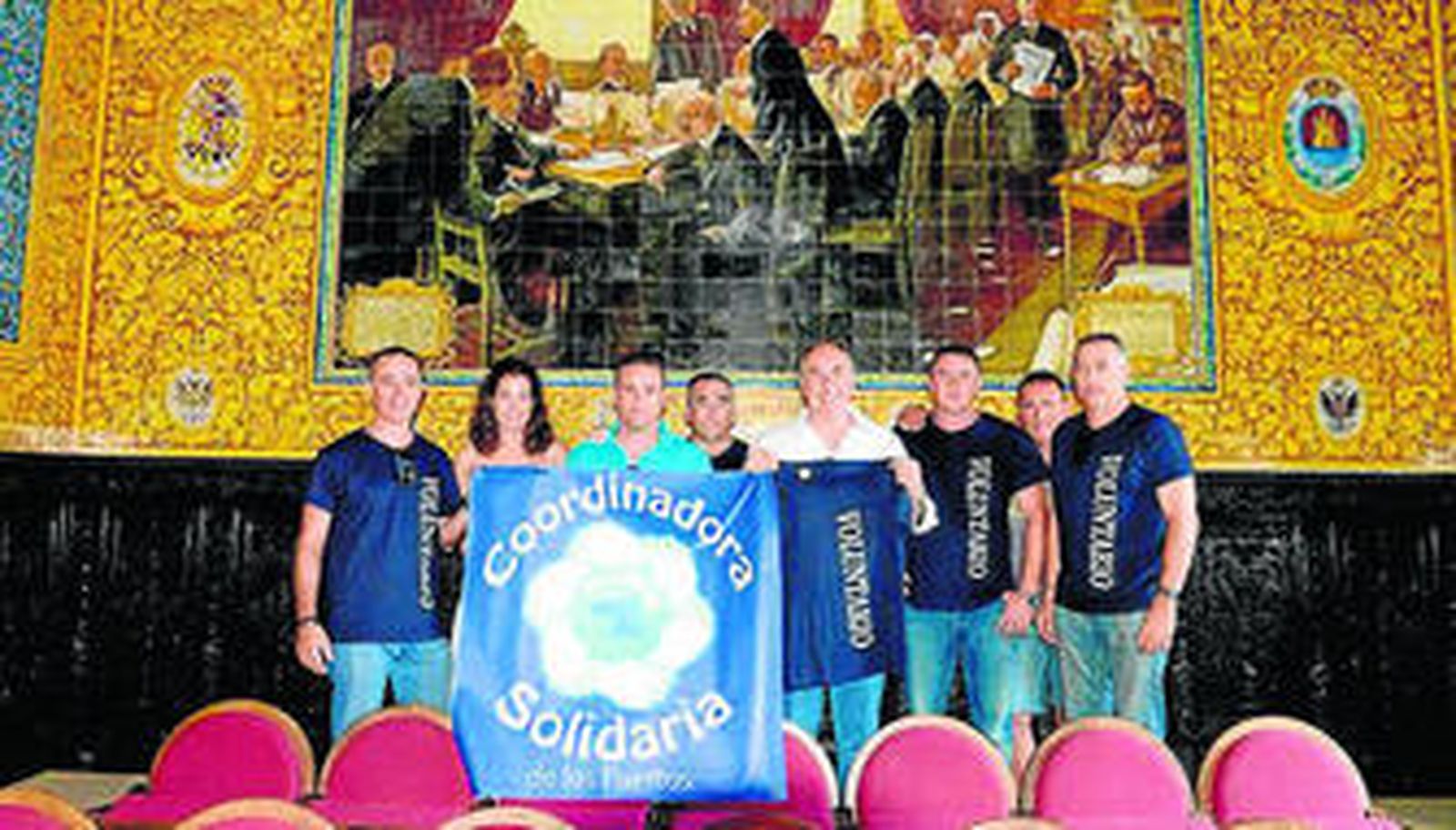 Imagen de la recepción en el Ayuntamiento.