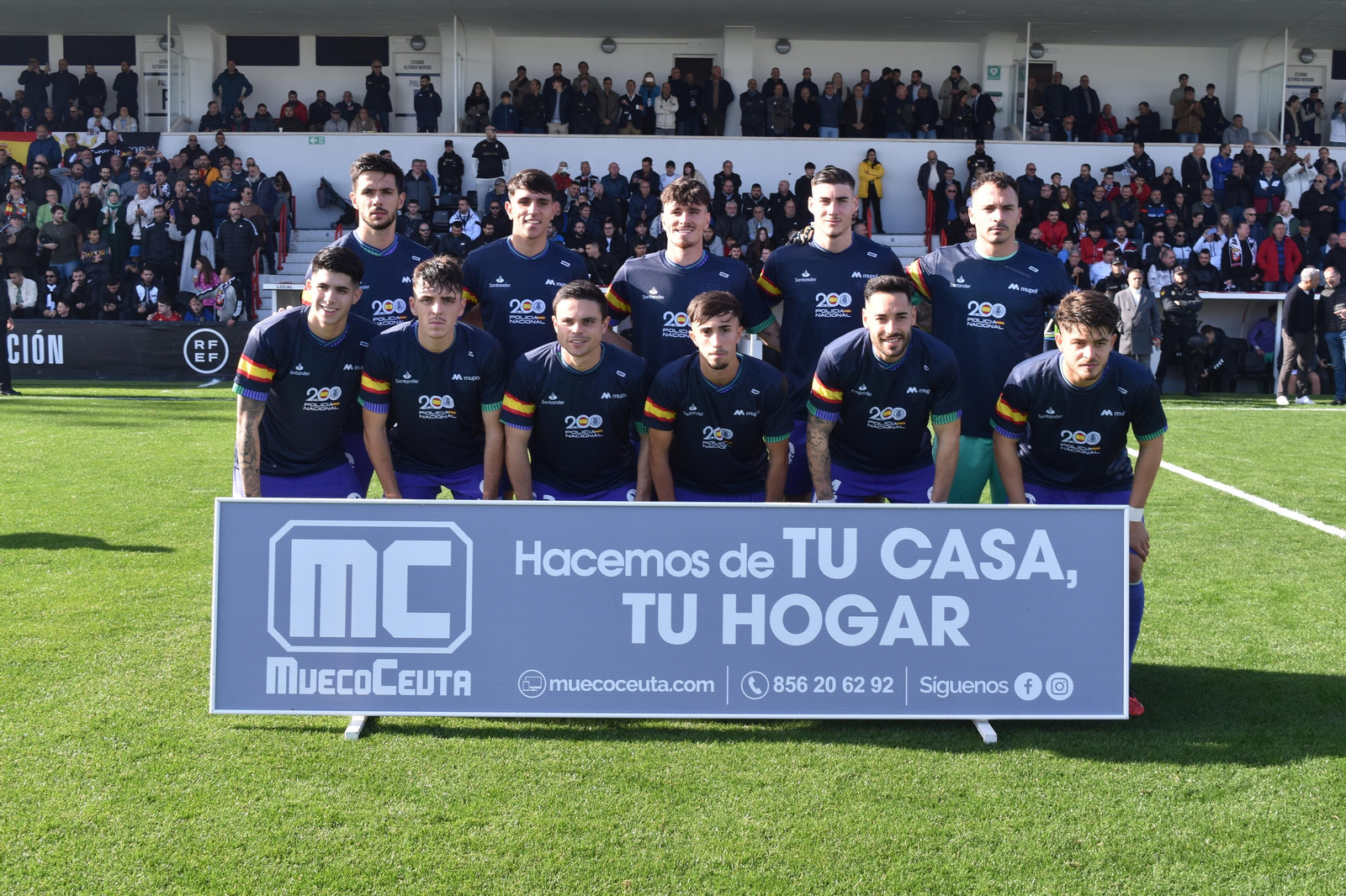 El once blanquiazul en el Ceuta - Málaga CF