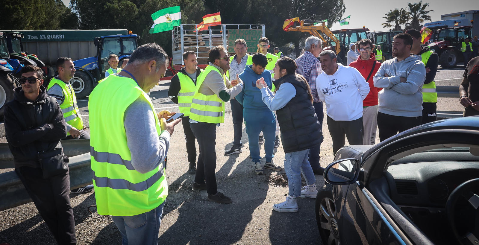 Jerez colapsado por la protesta de agricultores vy ganaderoa