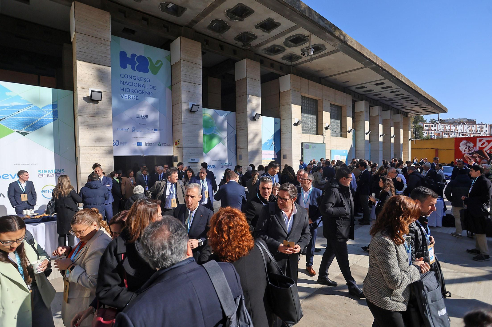 Imágenes de la inauguración del II Congreso Nacional de Hidrógeno Verde celebrado en Huelva