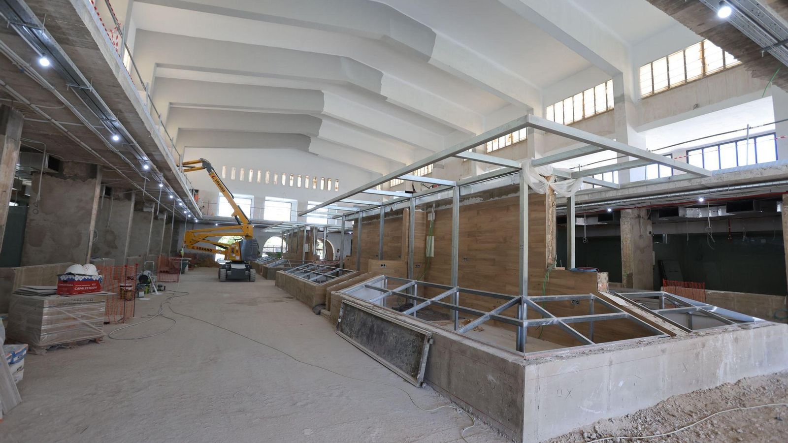 Estado actual de las obras en el Mercado de San Sebastián. Estado actual de las obras en el Mercado de San Sebastián.