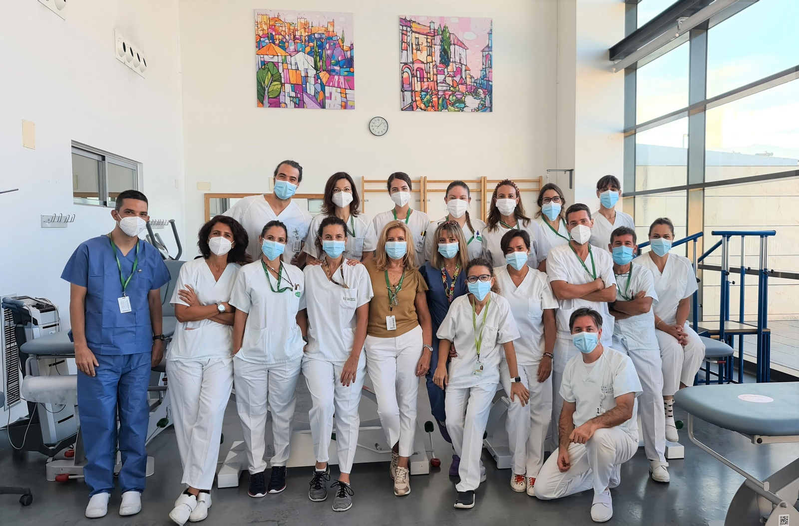 Parte del equipo de fisioterapia Hospital San Cecilio del PTS