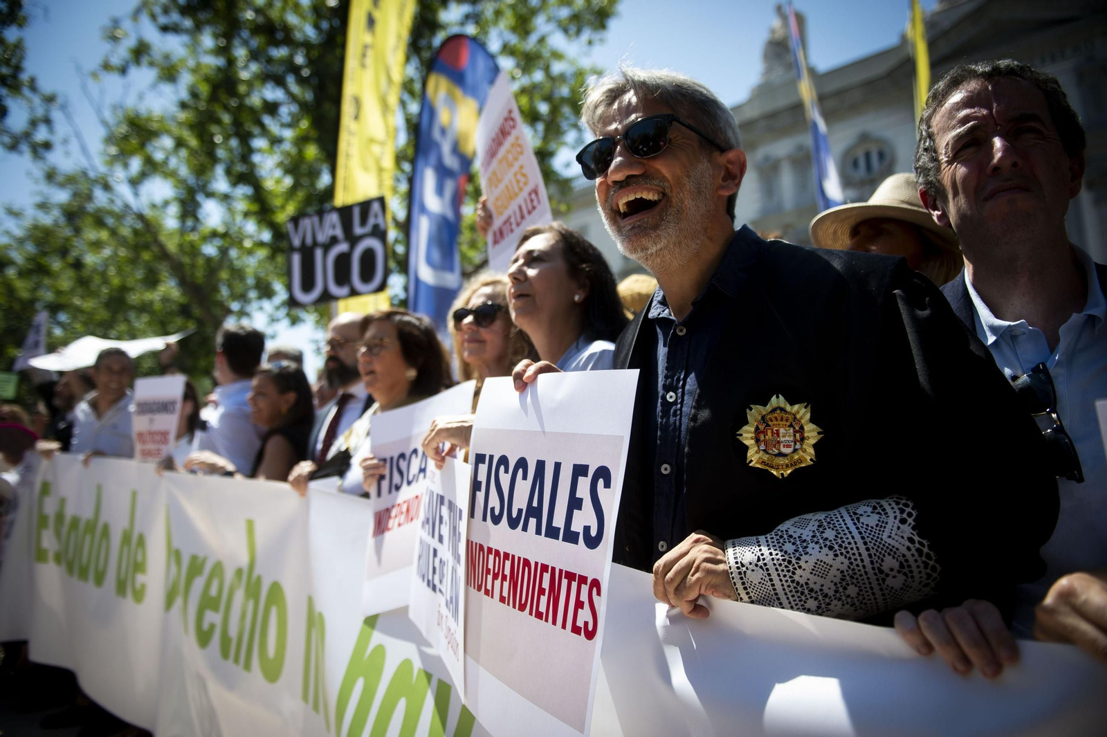 Concentración de jueces y fiscales el pasado sábado ante el Tribunal Supremo.