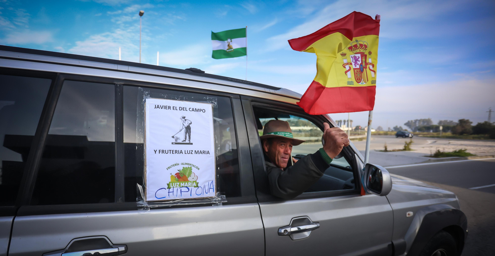 Jerez colapsado por la protesta de agricultores vy ganaderoa