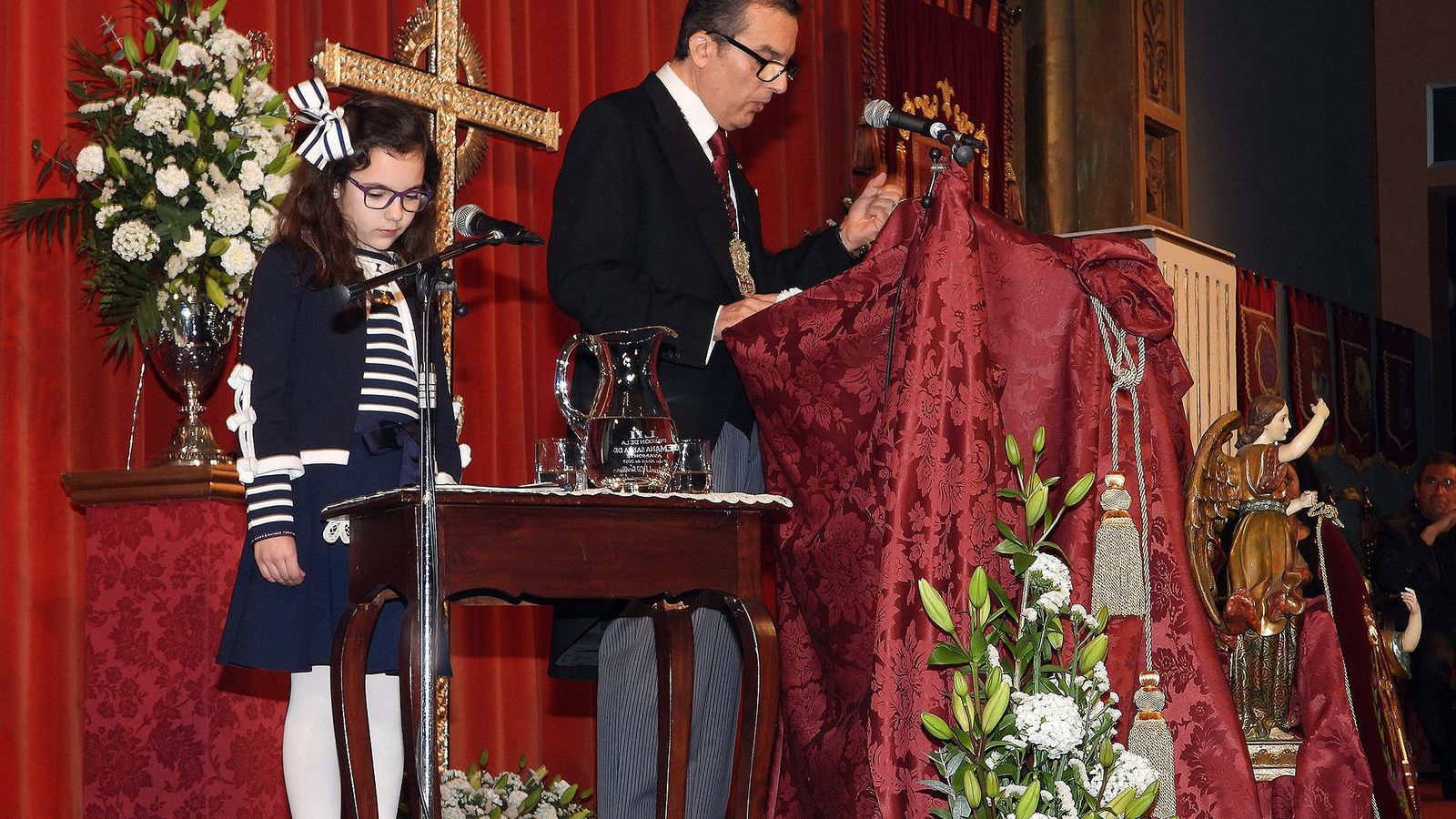 Un momento del pregón, a cargo de Manuel Joaquín Gil