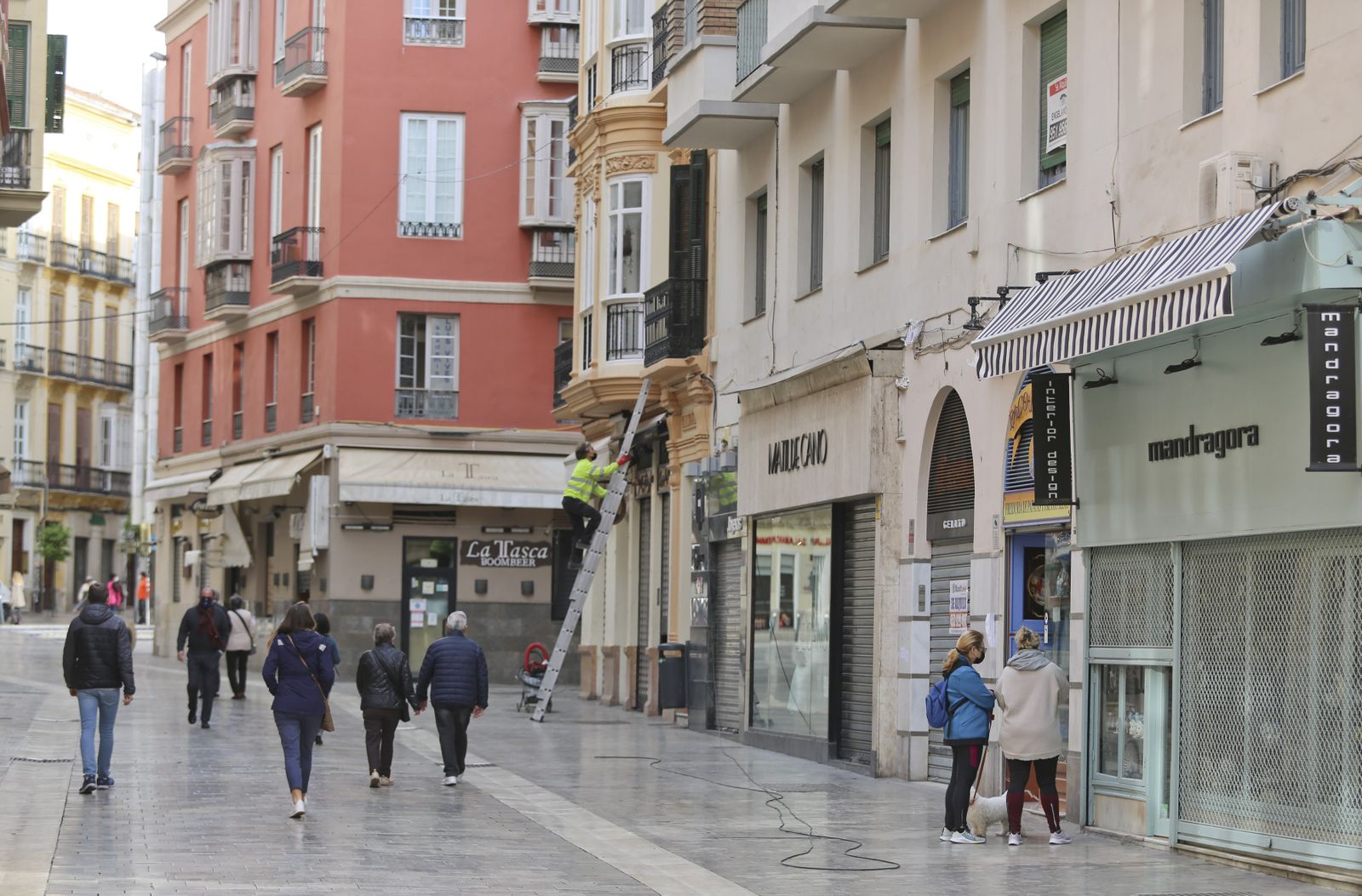 Málaga capital vive el primer día de su nuevo cierre