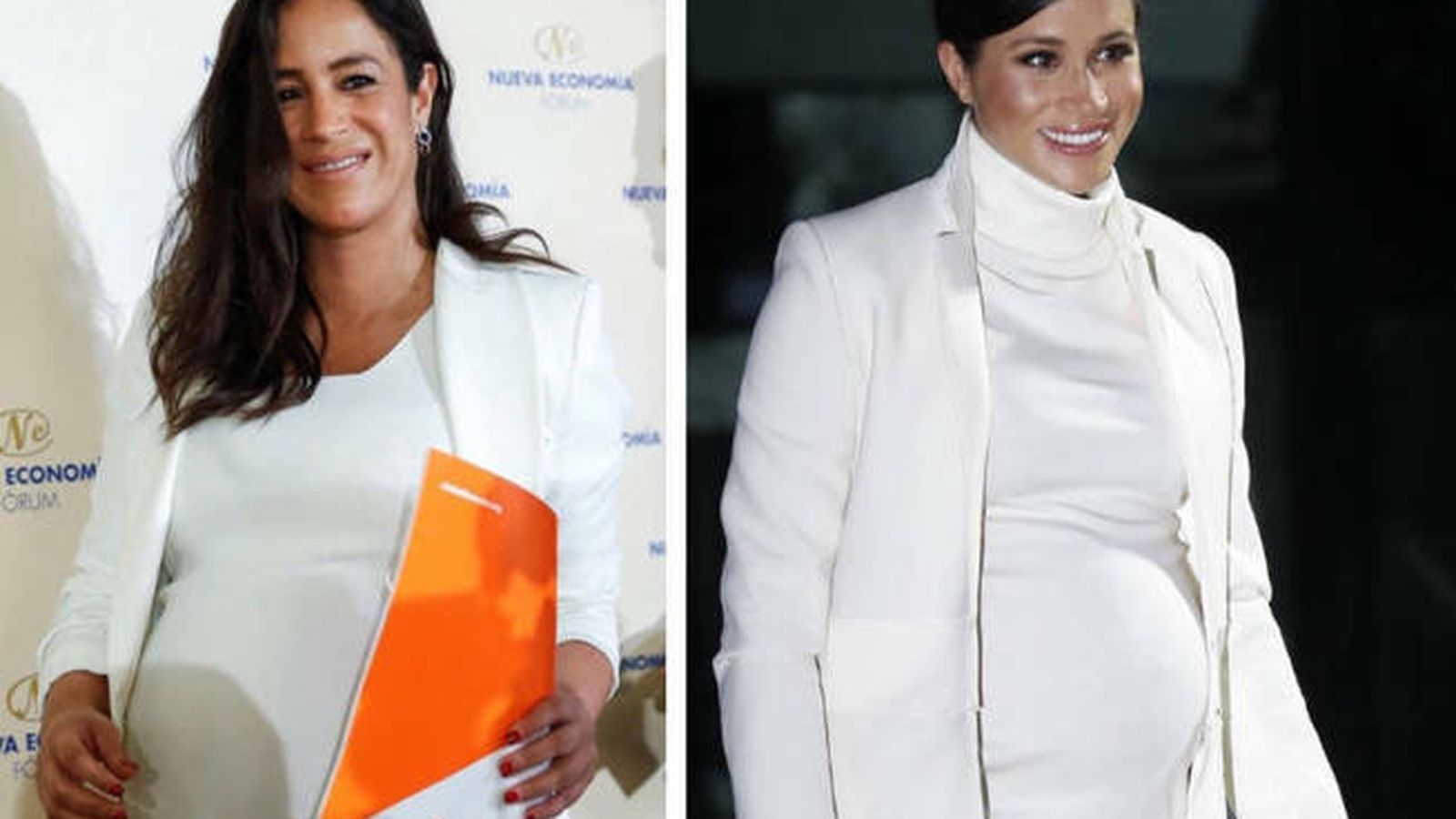 Otra comparativa entre las dos mujeres con parecida vestimenta.