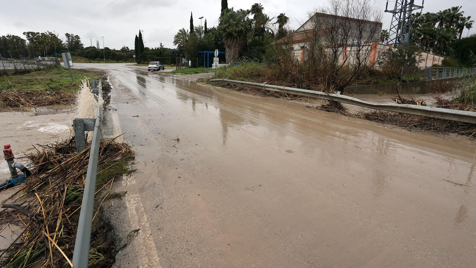 Imágenes del temporal de viento y lluvia en Jerez