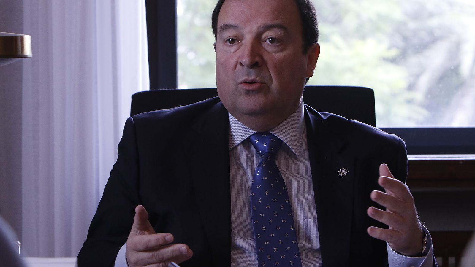 El fiscal jefe, Luis Fernández Arévalo, durante la entrevista.