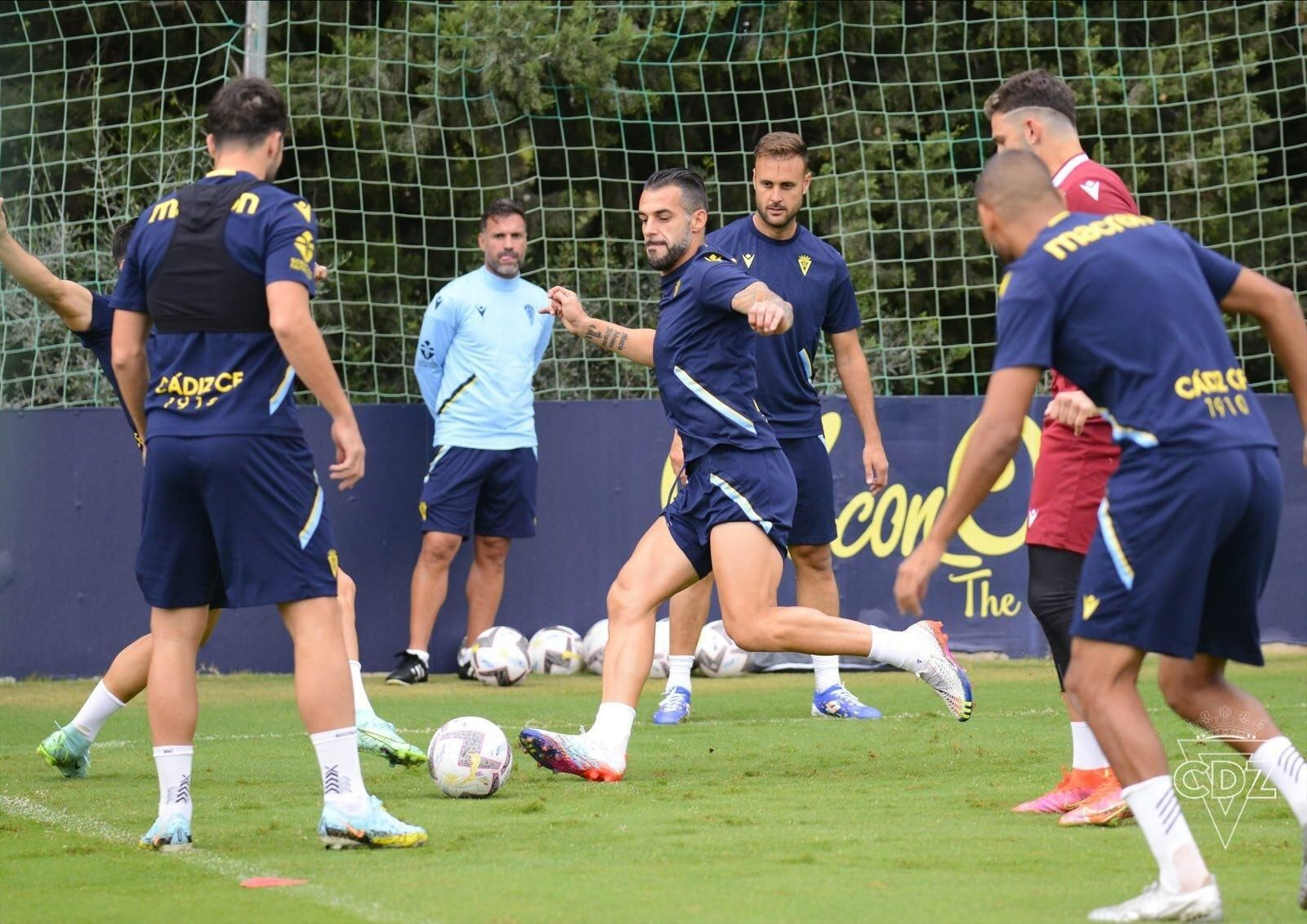 Negredo en acción en la sesión del miércoles.