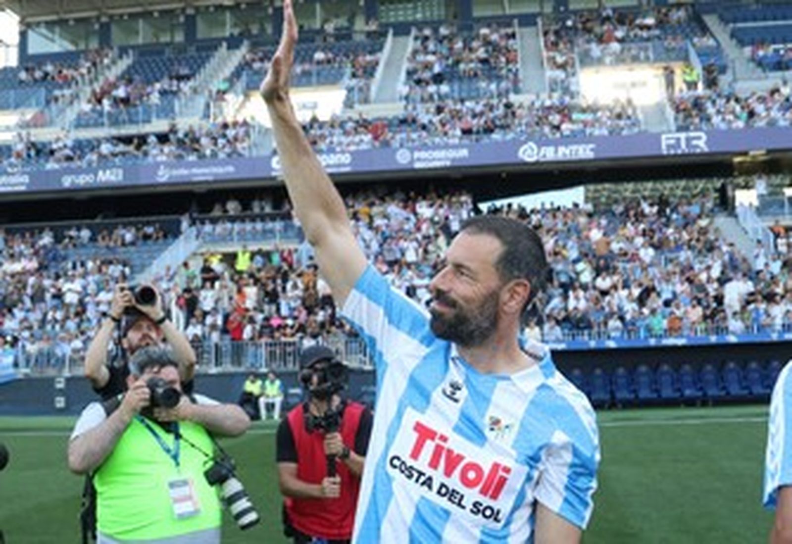 Ruud Van Nistelrooy en el Partido de Leyendas del Málaga CF.