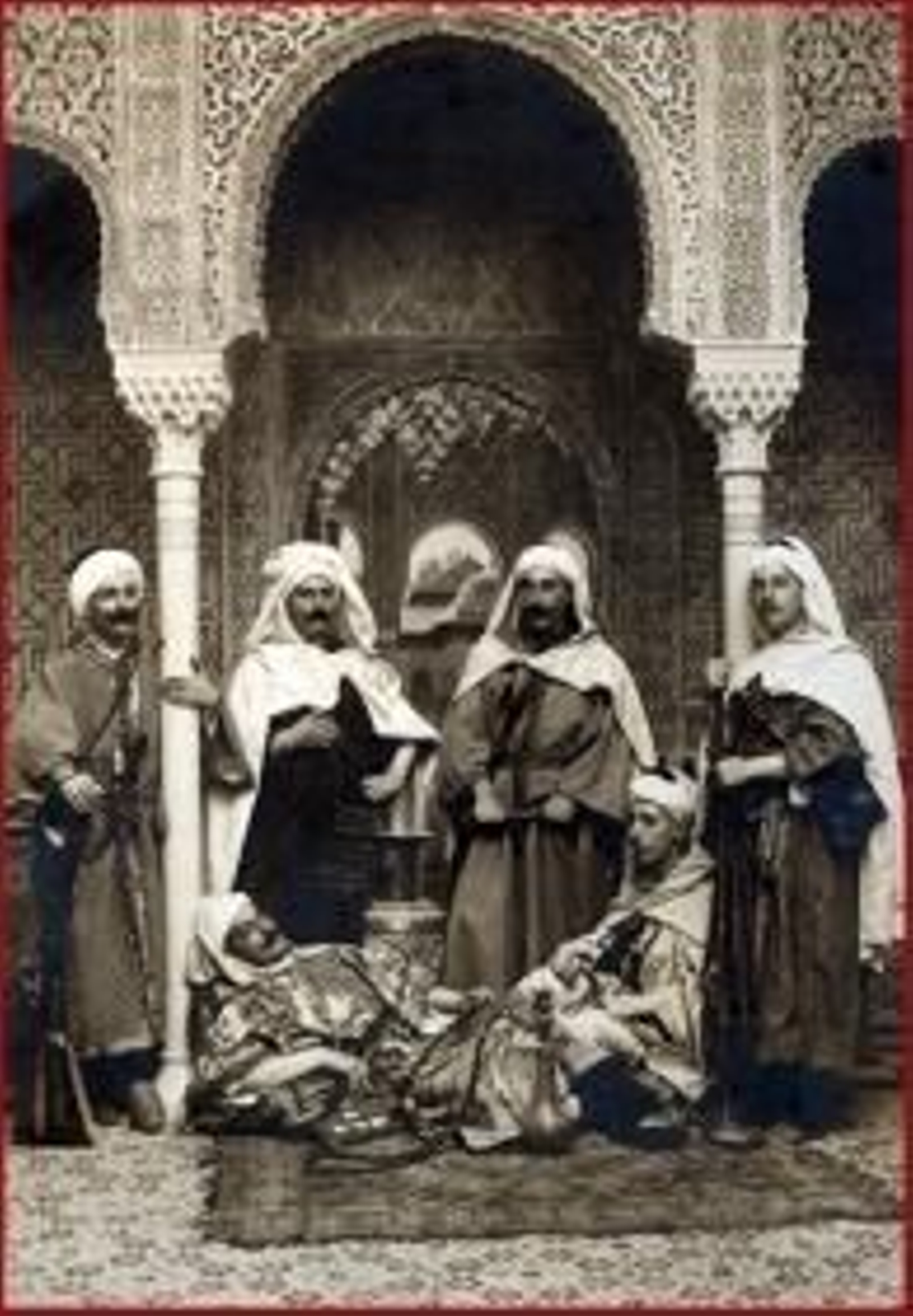 Francisco Alonso (de pie a la derecha) con sus amigos en la Alhambra (1907)