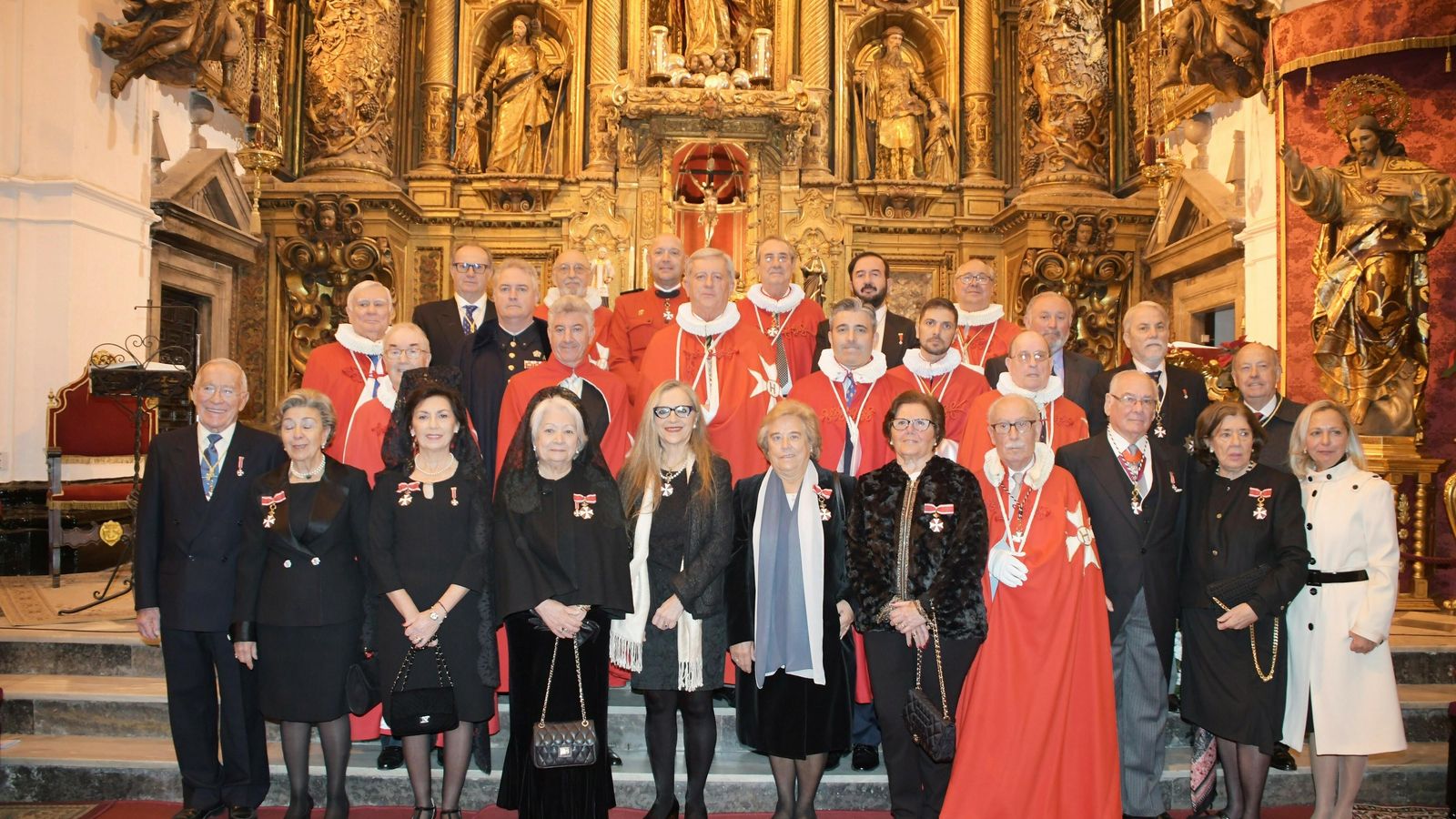 Los miembros de Caballeros Hospitalarios que participaron en el Capítulo General de la Inmaculada.