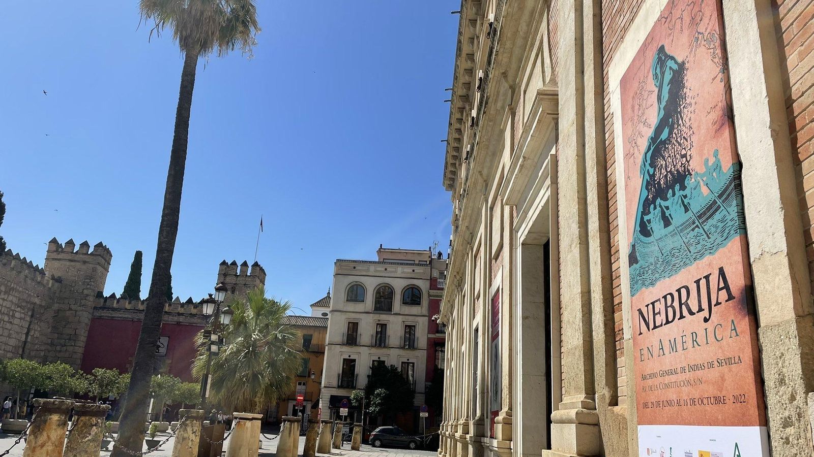 Anuncio de la exposición de Nebrija en el Archivo de Indias.