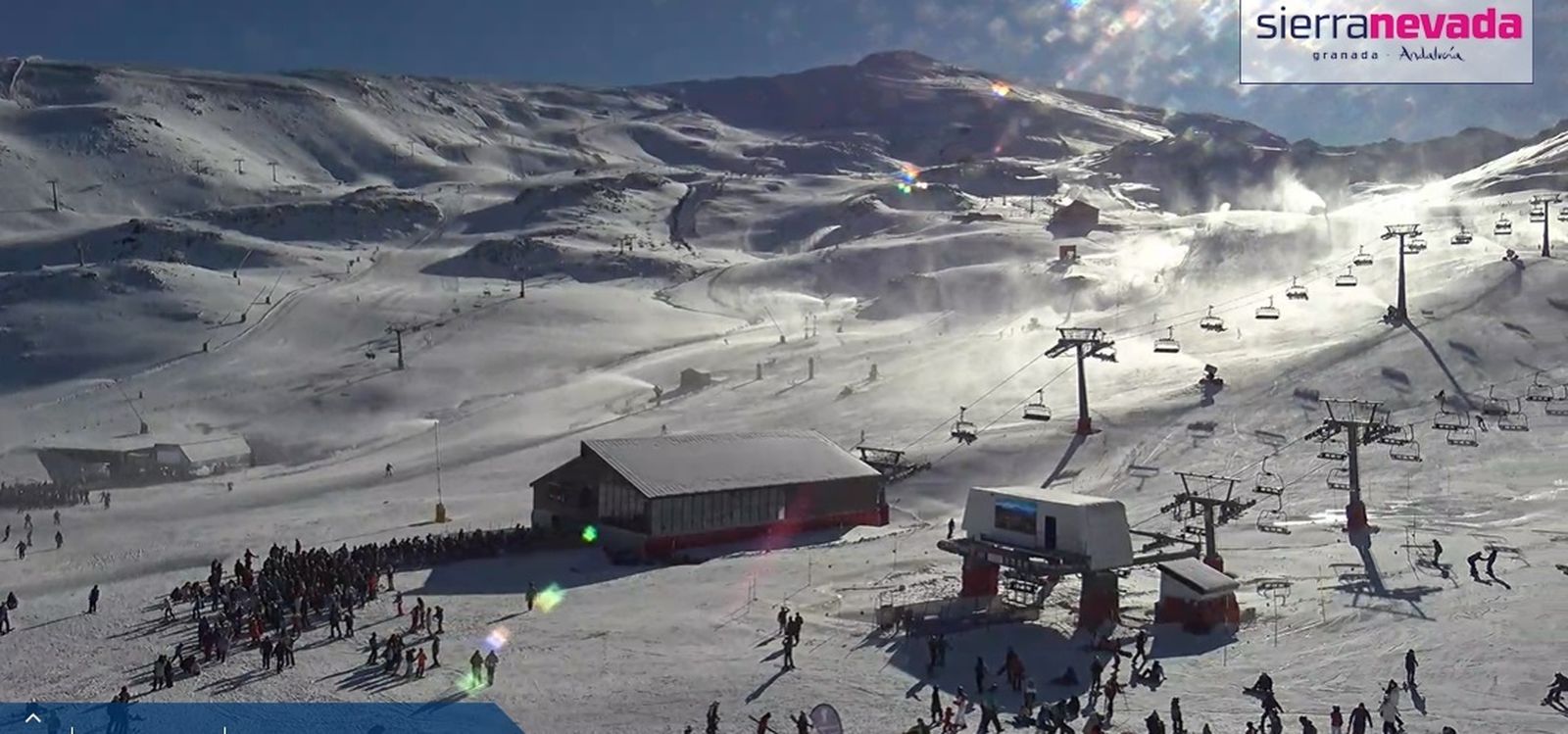 Imagen de las cámaras de Cetursa Sierra Nevada de esta mañana.