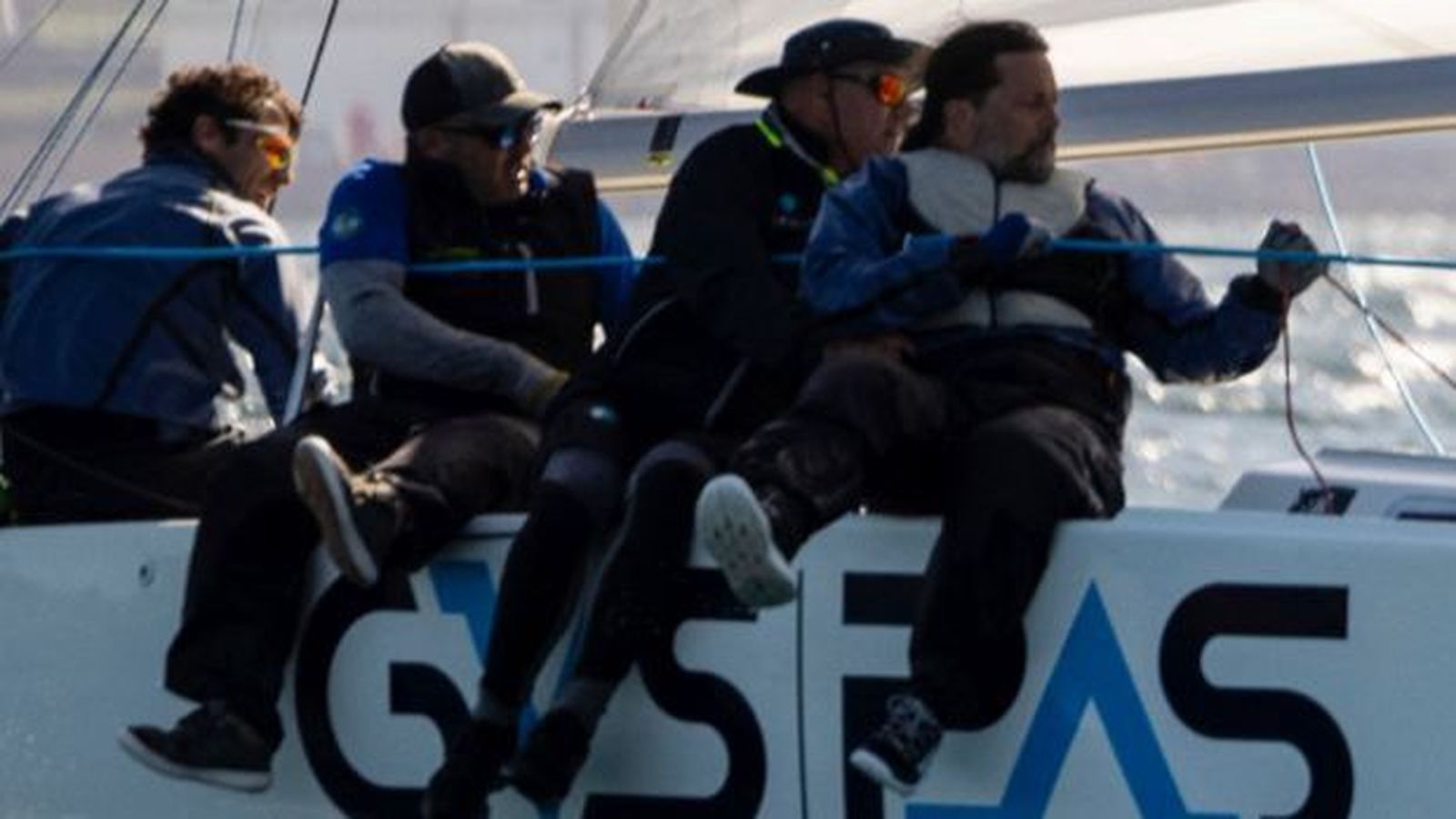 La tripulación del 'GSV/PAS', en plena competición