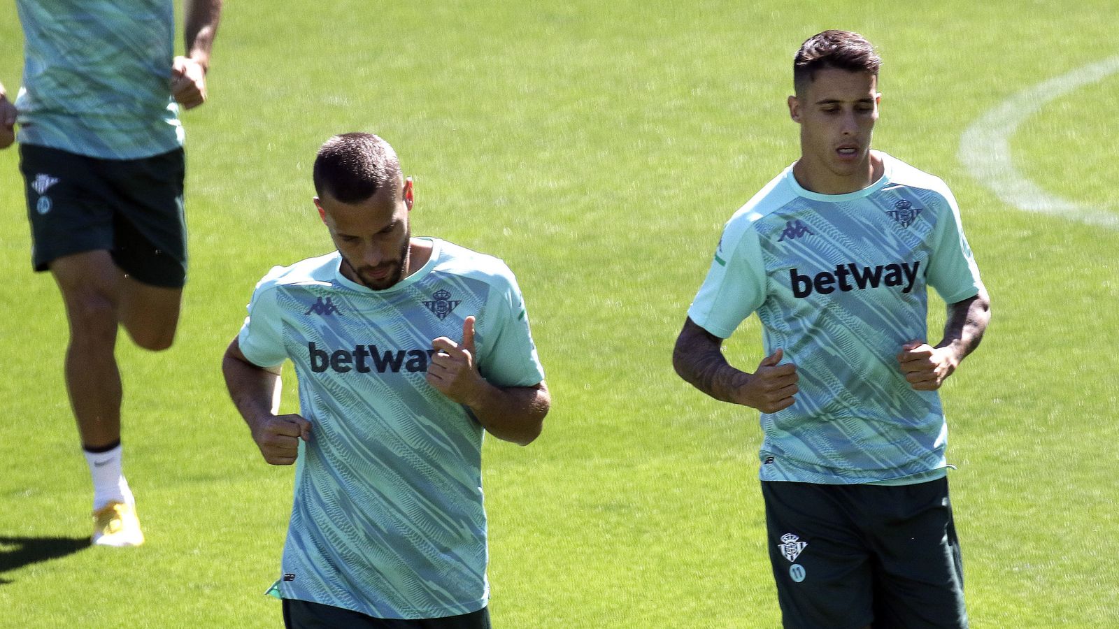 Tello junto a Canales, en un entrenamiento.