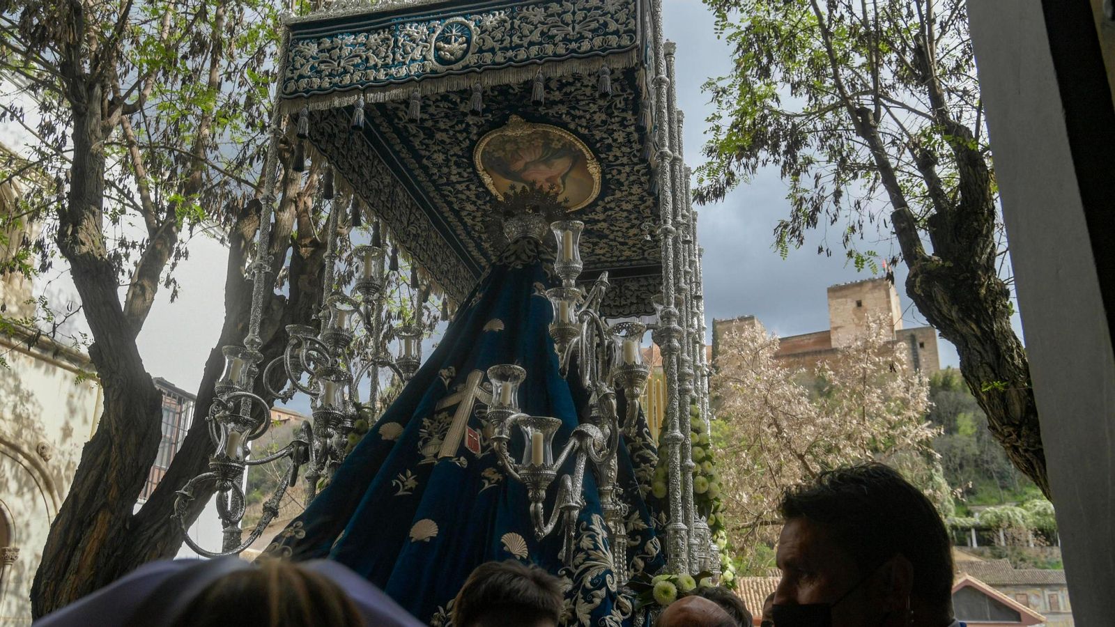 María Santísima de la Concepción en el atrio del Monasterio de la Concepción, Jueves Santo 2022