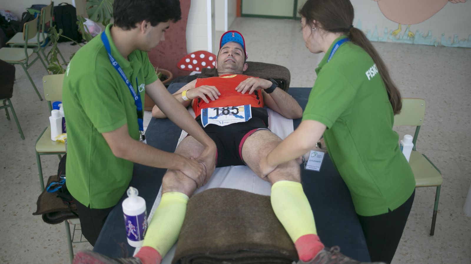 Existen tres puntos asistidos por fisioterapeutas y podólogos