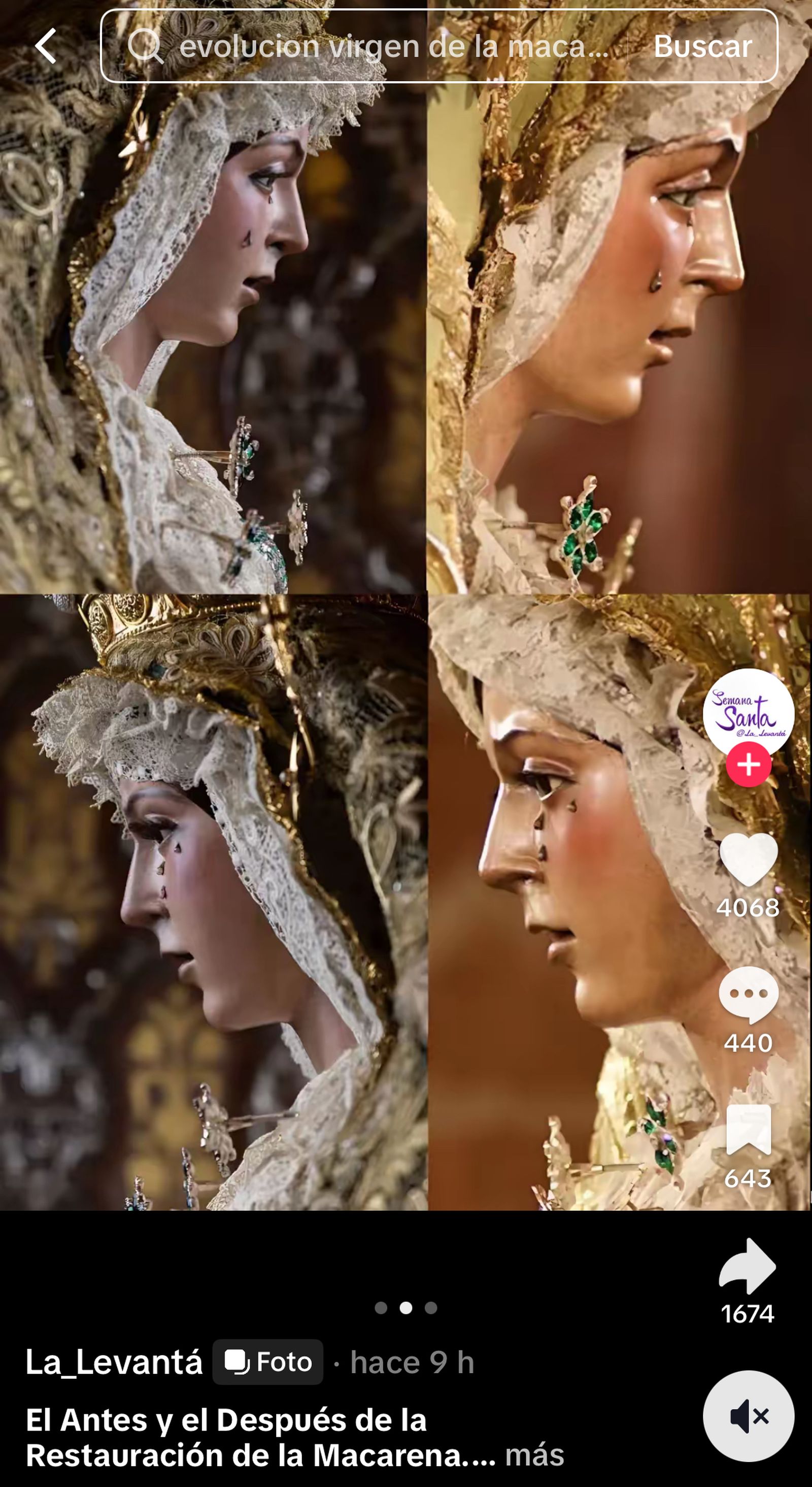 Una publicación de TikTok con miles de interacciones