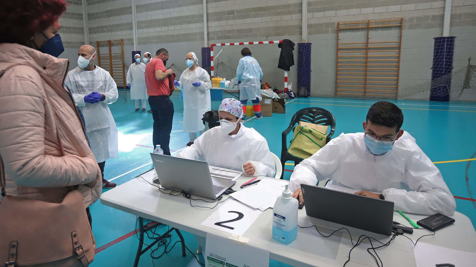 Vacunación de profesores en Algeciras