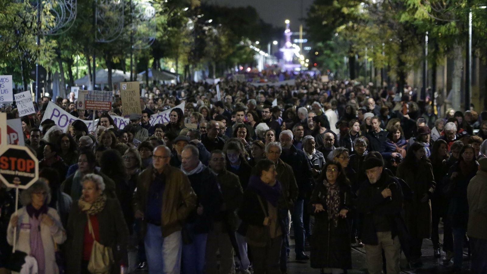 Manifestación feminista contra la violencia de género.