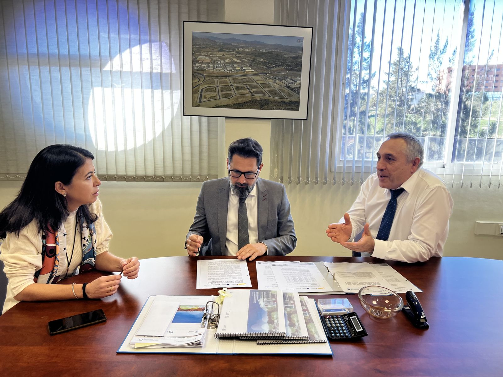 Aragón con Pomares y Cerezo.