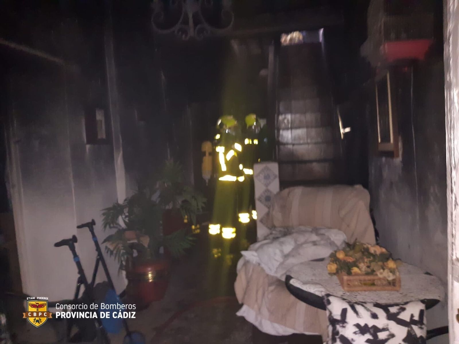 Estado en el que quedó la vivienda.