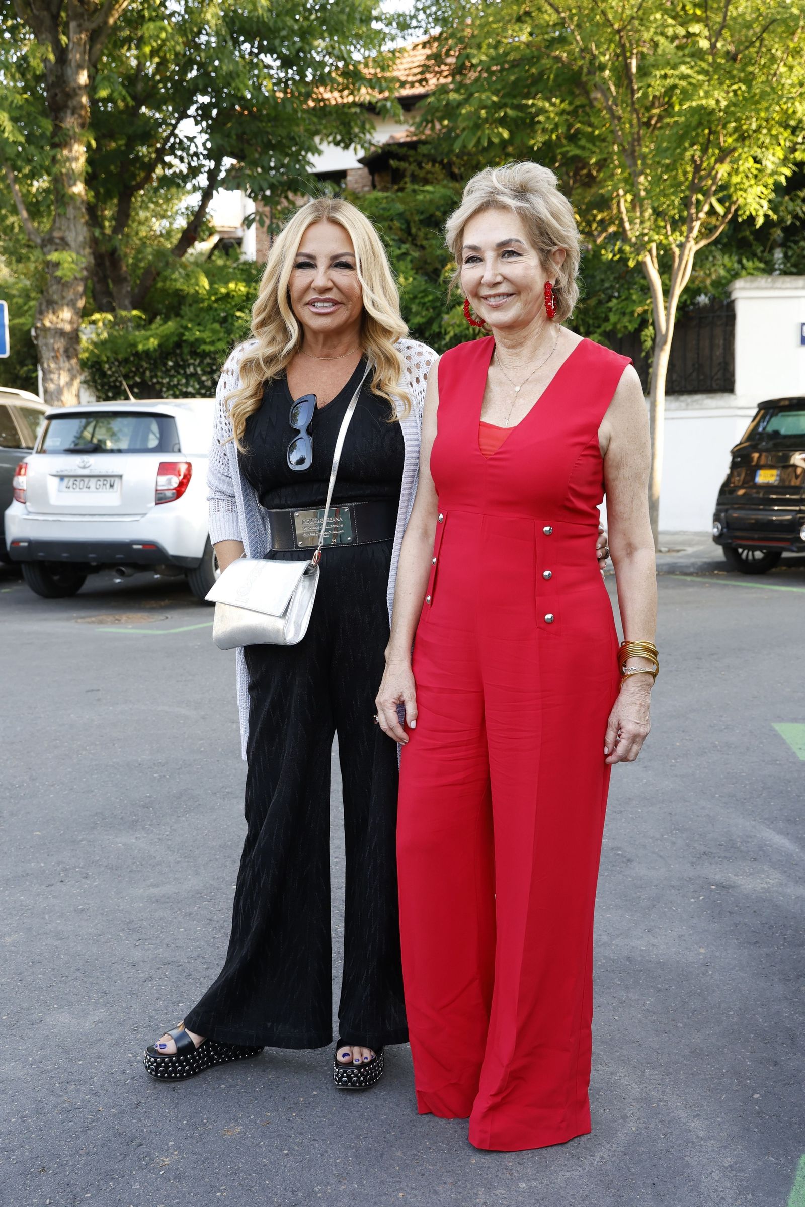 Cristina Tárrega a su llegada al domicilio de Ana Rosa