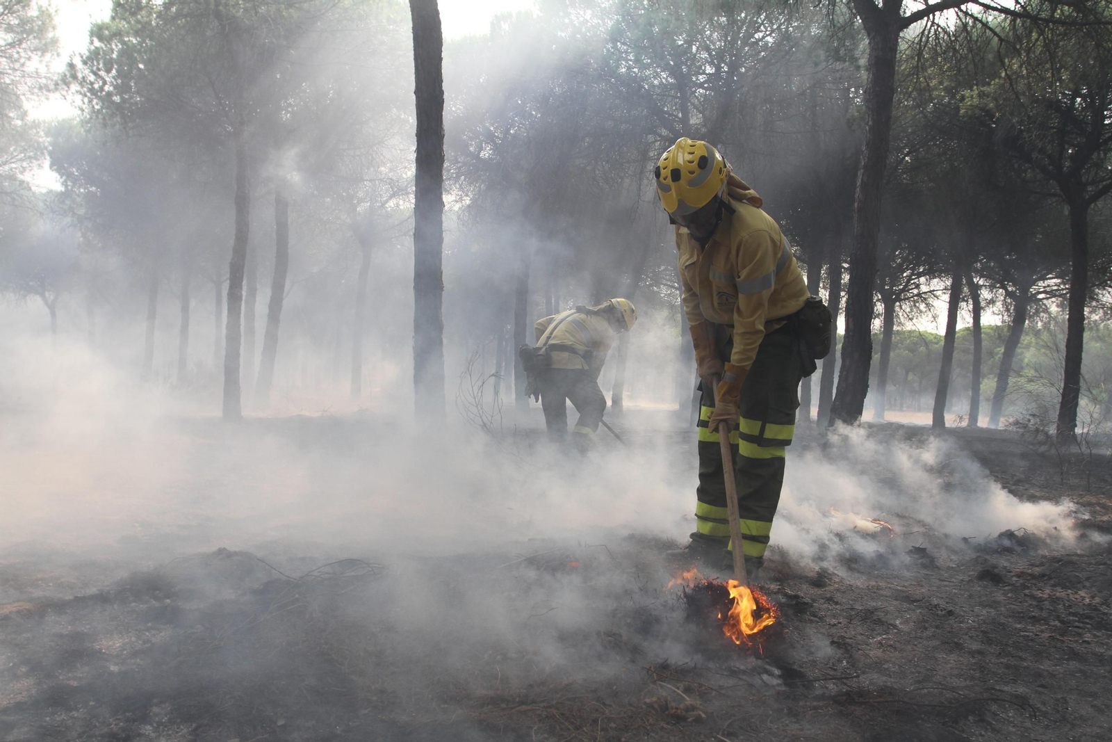 Las imágenes del incendio en Moguer y Mazagón