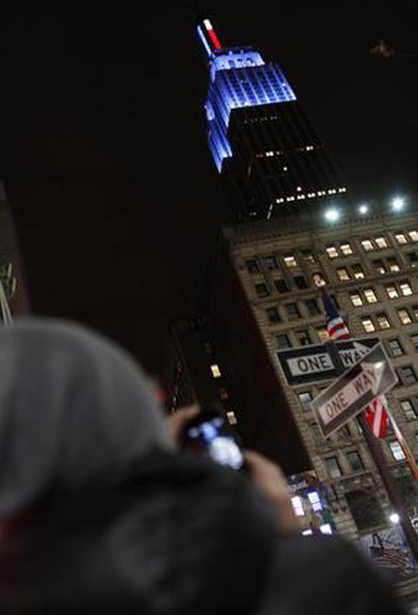 El Empire State iluminado en Nueva York con motivo de las elecciones.

Foto: Reuters