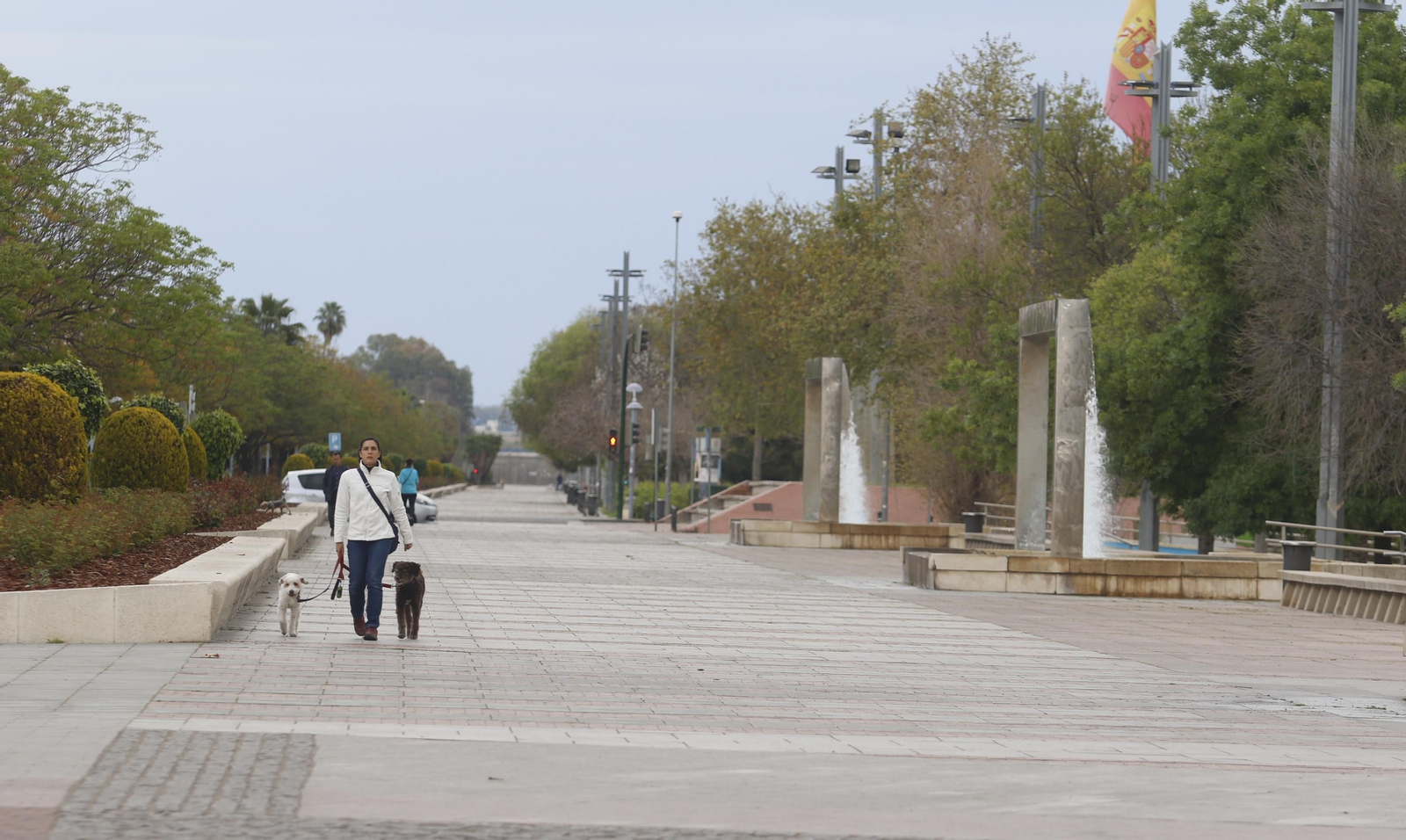 El Vial Norte, casi vacío, en la jornada del martes.