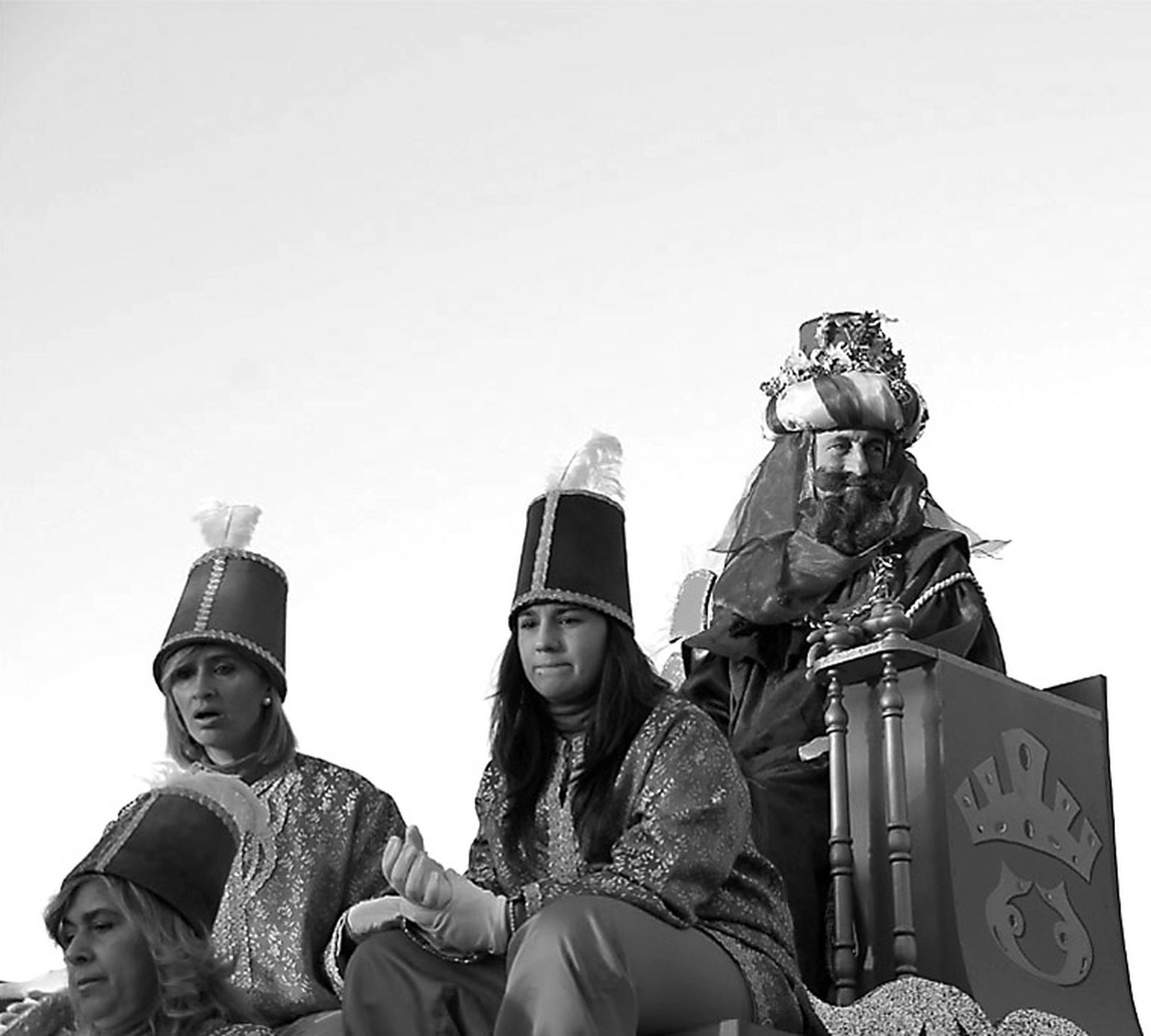 Cabalgata de Reyes de 2008: el Rey Gaspar, encarnado por el dirigente vecinal Antonio Romero