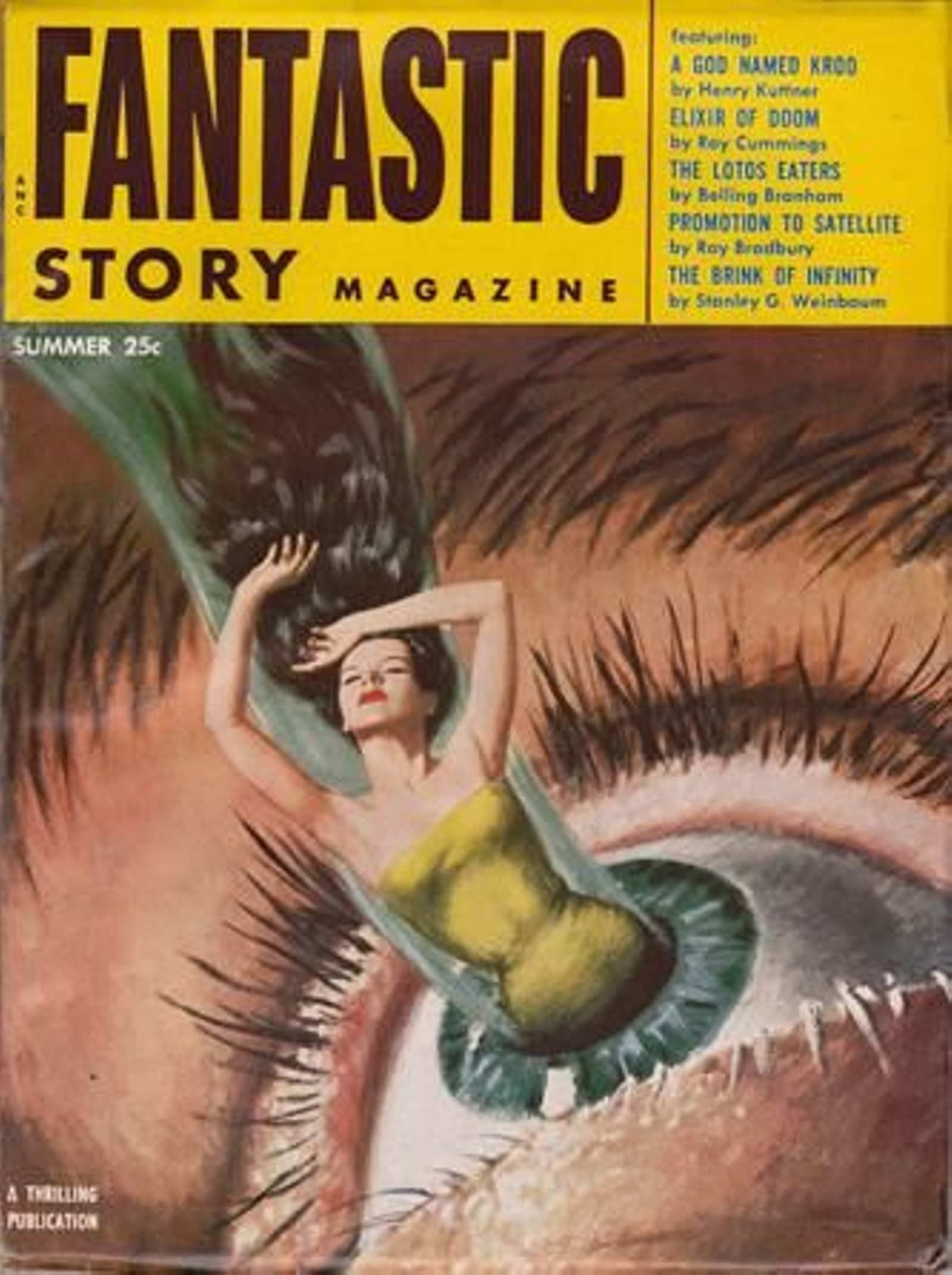 Portada de la revista 'Fantastic Story' ilustrada por Walter Popp en 1954.