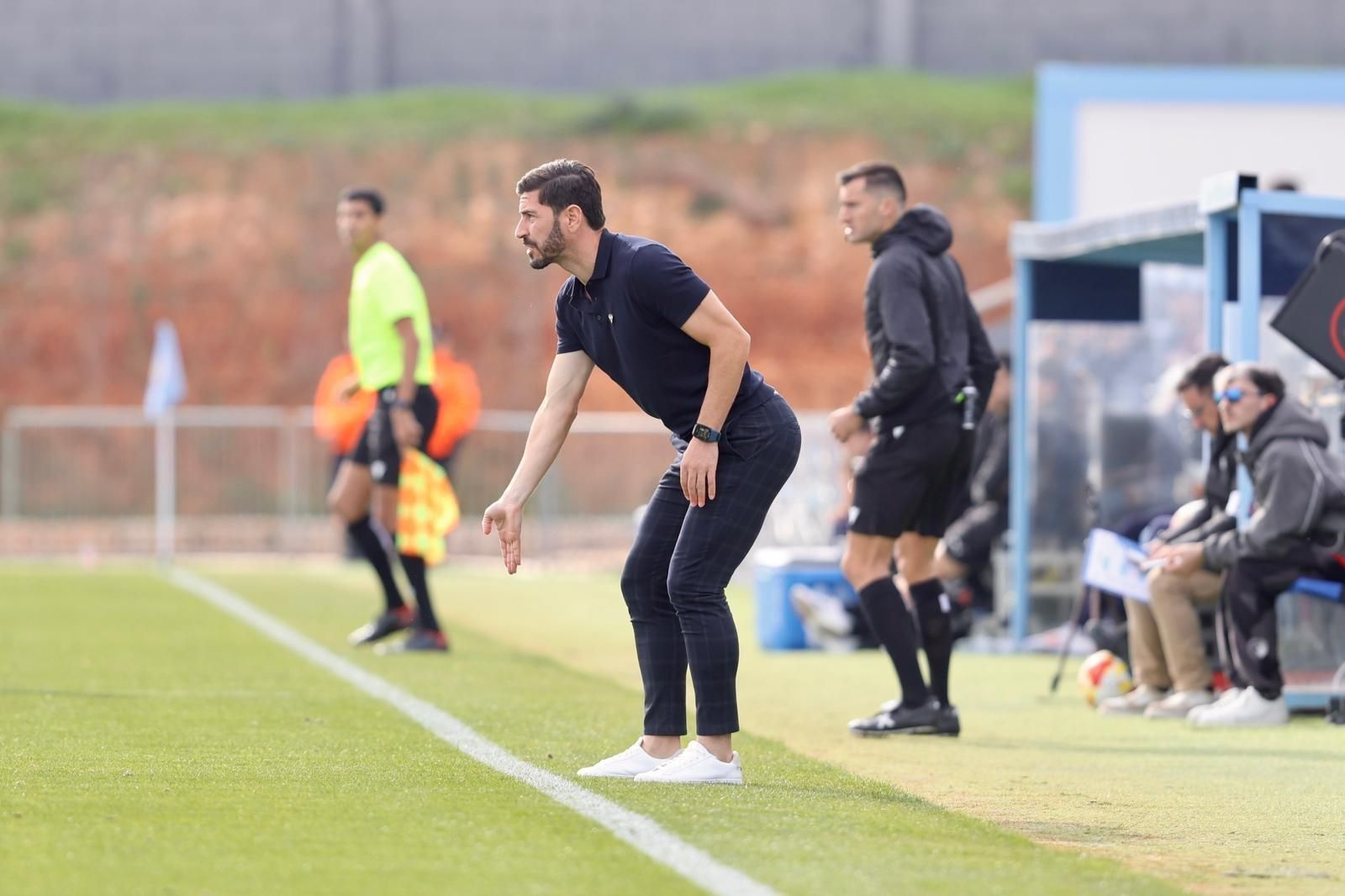 Javi Vázquez, durante el partido en Ibiza.
