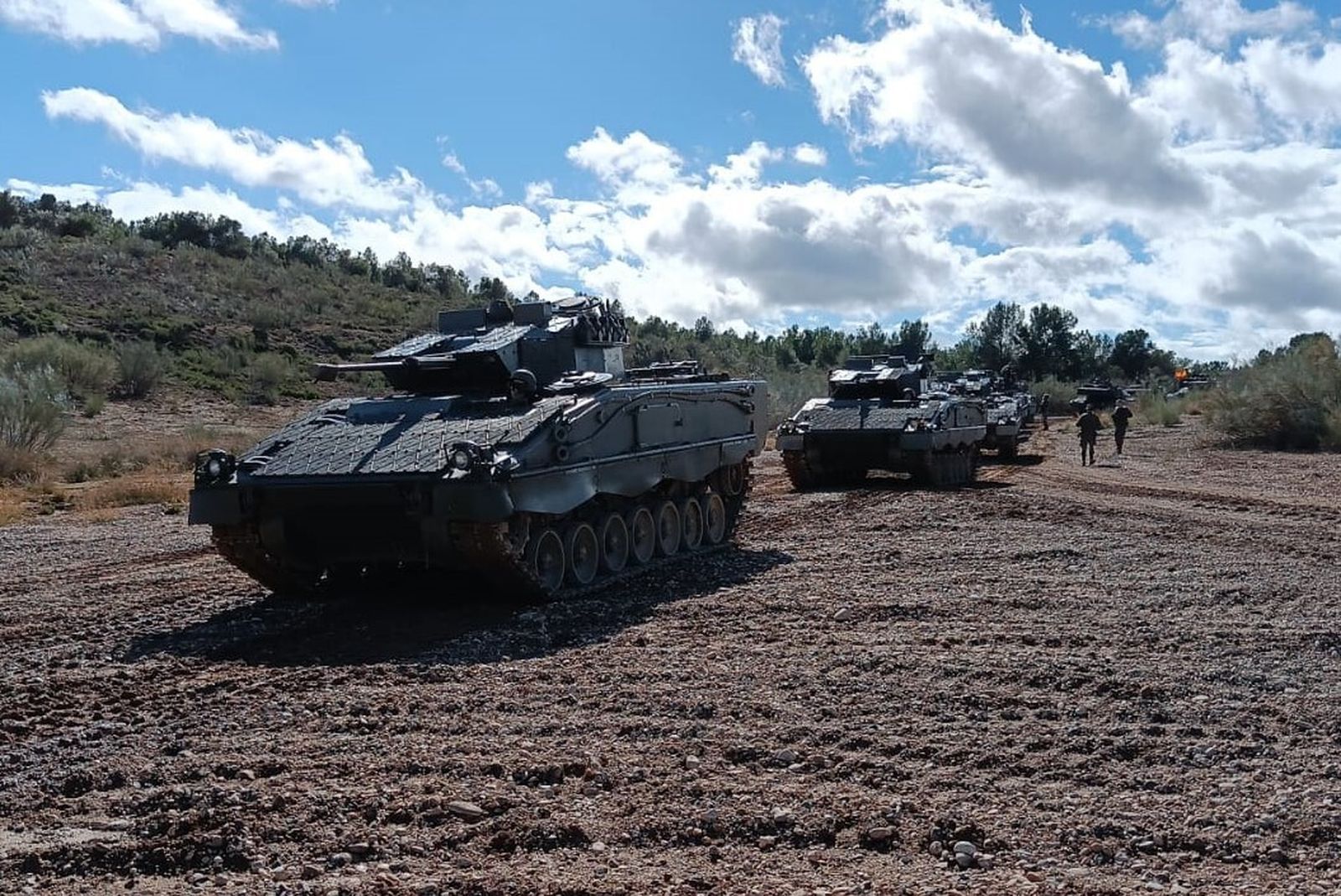 Detalle de las maniobras realizadas por la Brigada en Zaragoza.