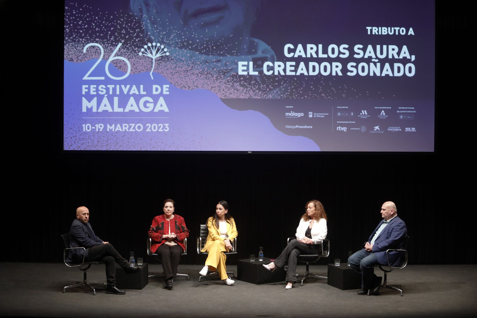Tributo a Carlos Saura el pasado miércoles en el Auditorio del Museo Picasso Málaga.