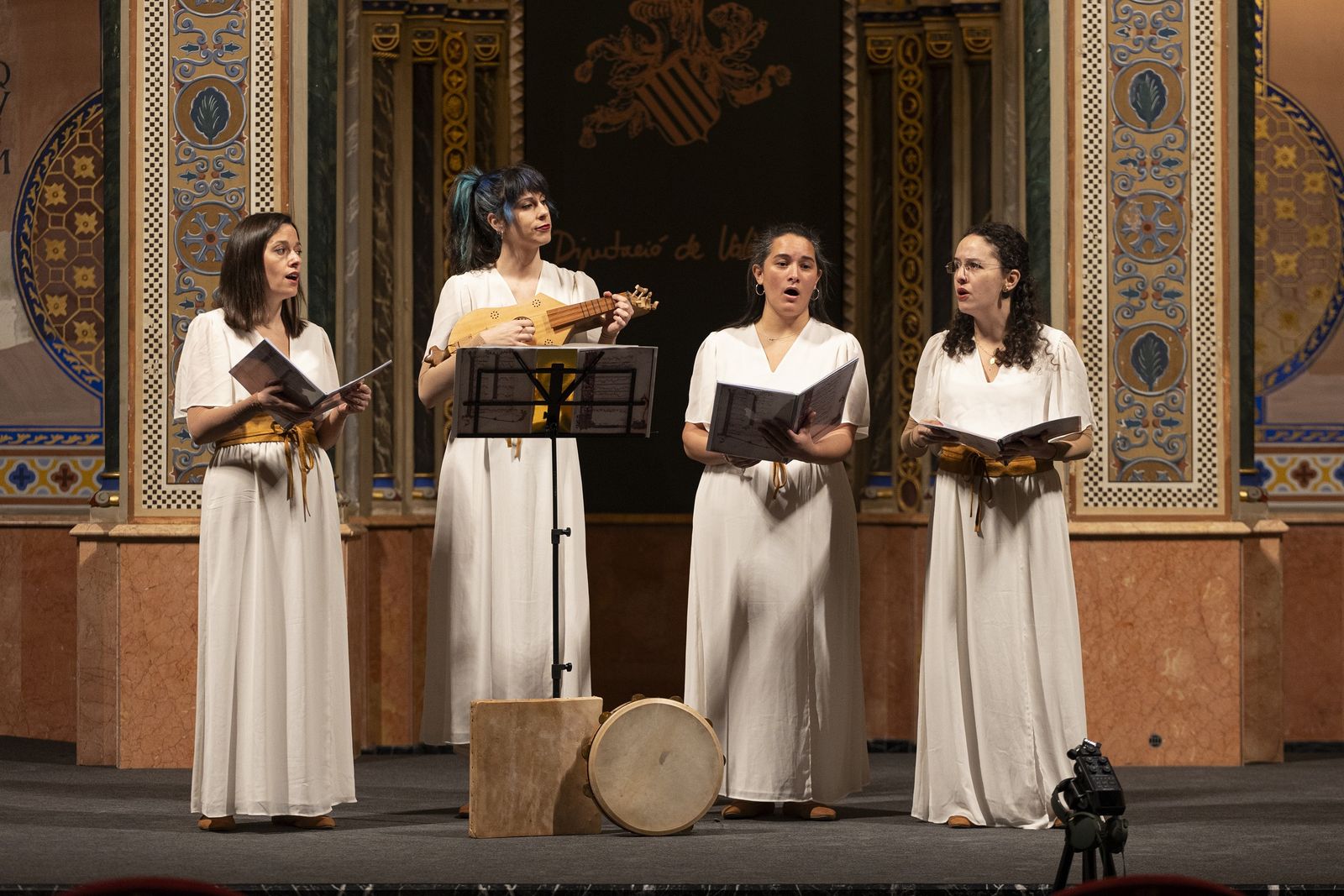 La formación Egeria durante una de sus actuaciones.