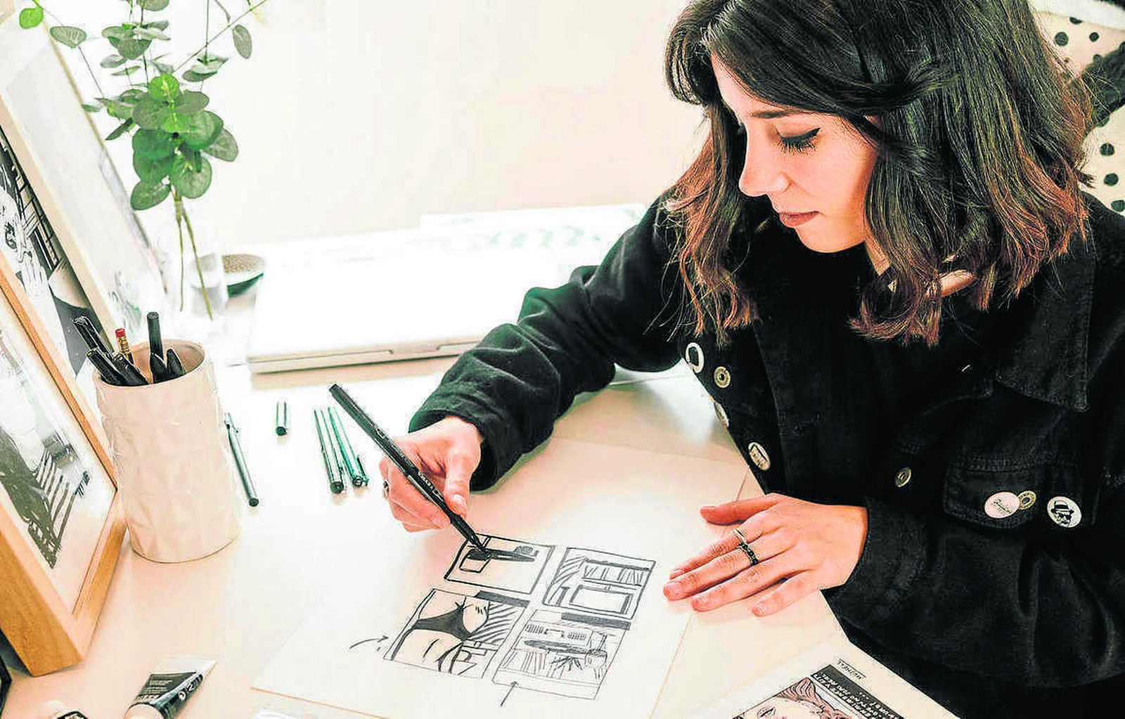 La dibujante Ana Müshell (Jerez de la Frontera, 1989), afincada en Granada, en una imagen reciente.