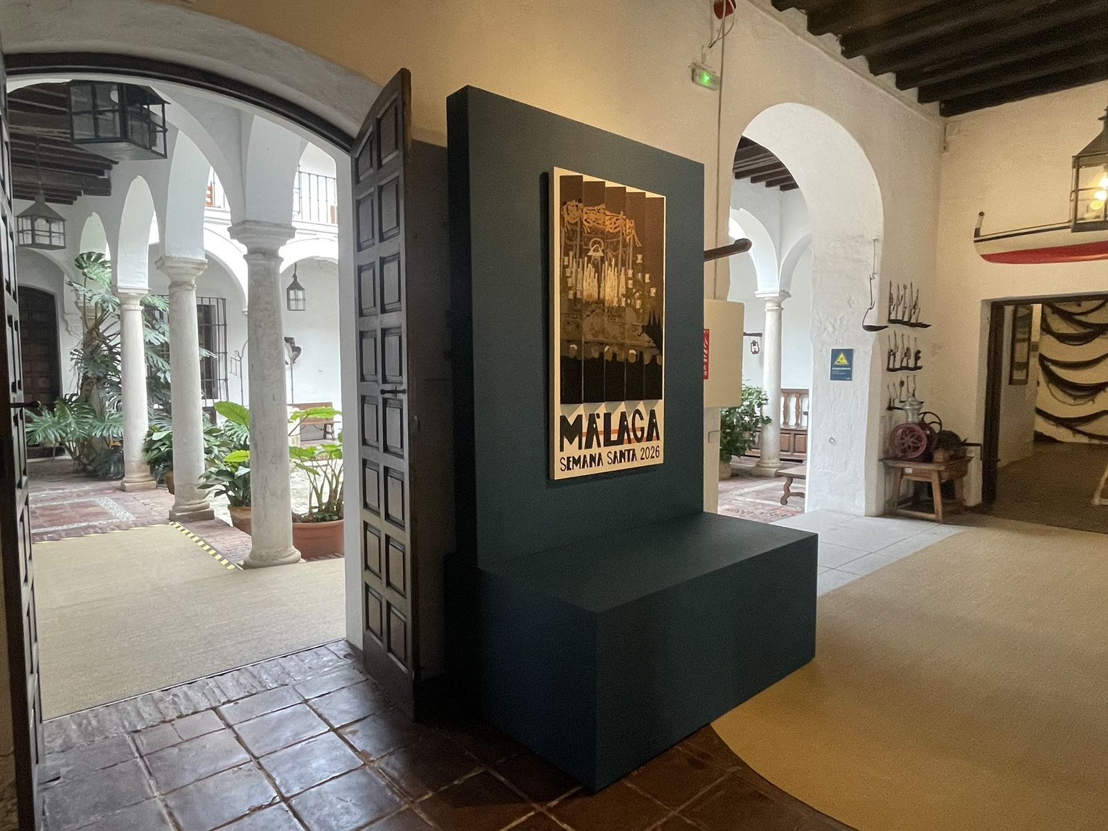 Cartel Semana Santa Málaga 2026 en el Museo Fundación Unicaja de Artes y Costumbres Populares.