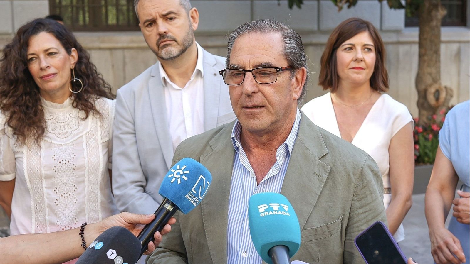 El decano del Colegio de Abogados de Granada, Leandro Cabrera, en el acto de conmemoración del Día de la Justicia Gratuita