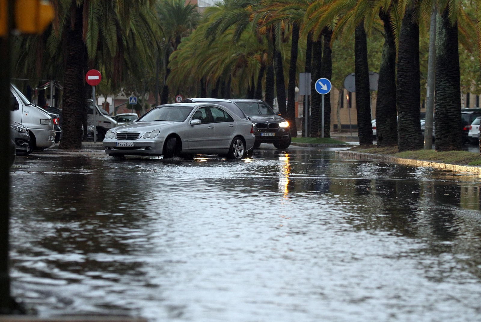 Imágenes del temporal de lluvia en Huelva.