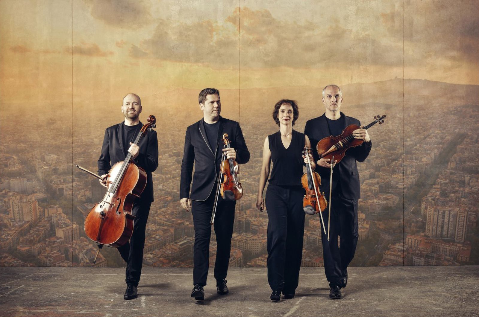 Cuarteto Casals: Arnau Tomàs, Abel Tomàs, Vera Martínez Mehner y Jonathan Brown.